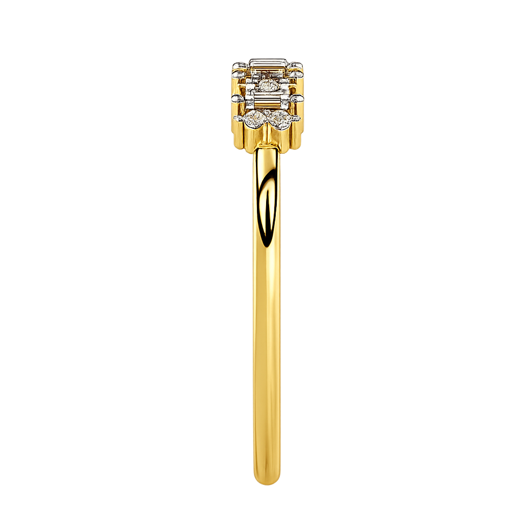 Stackable Lab Grown Diamond Wedding Band with Baguette Cut Stones