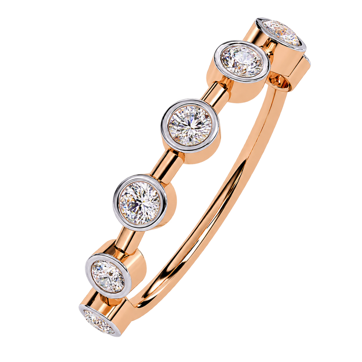 Lab Grown Diamond Bezel Set Wedding Band