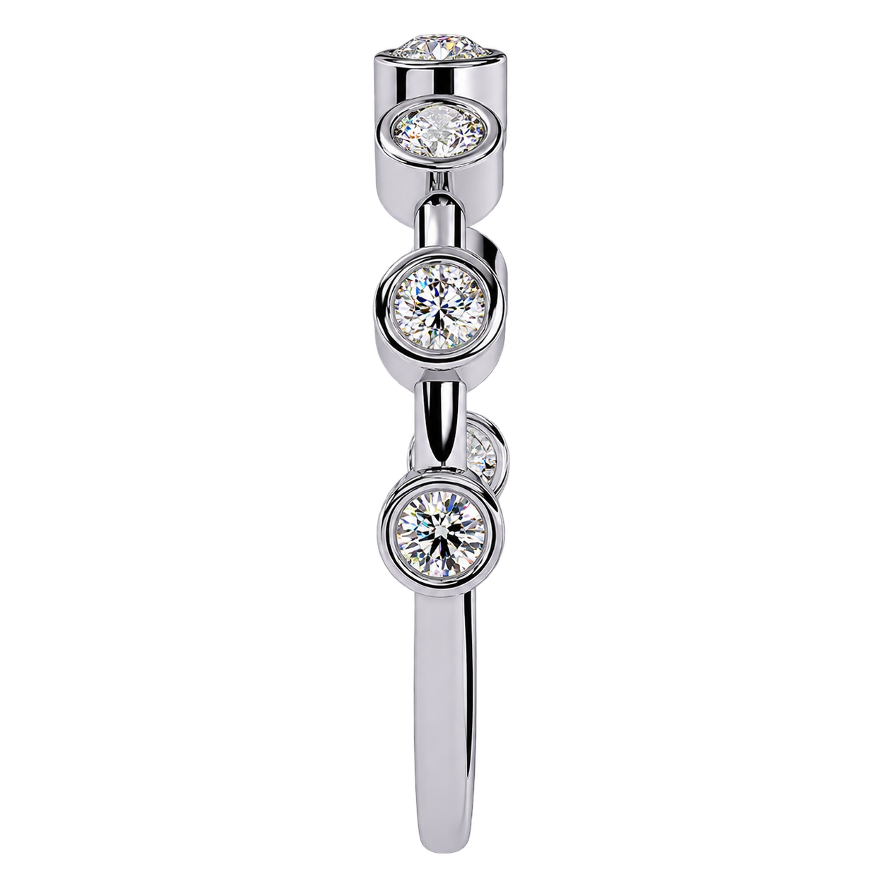 Lab Grown Diamond Bezel Set Wedding Band