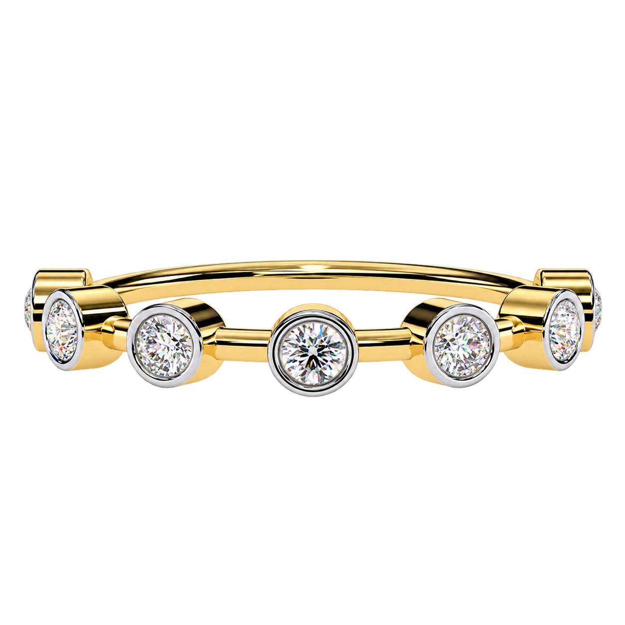 Lab Grown Diamond Bezel Set Wedding Band