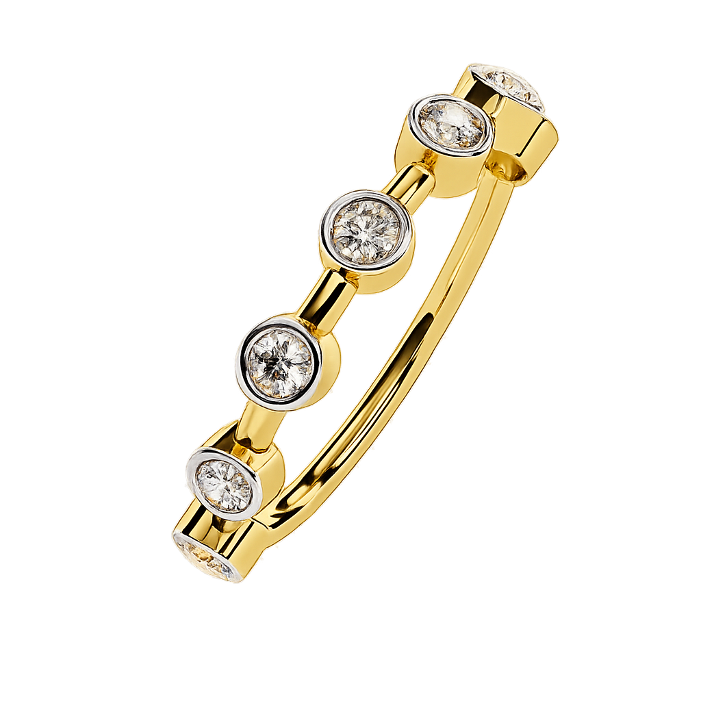 Lab Grown Diamond Bezel Set Wedding Band