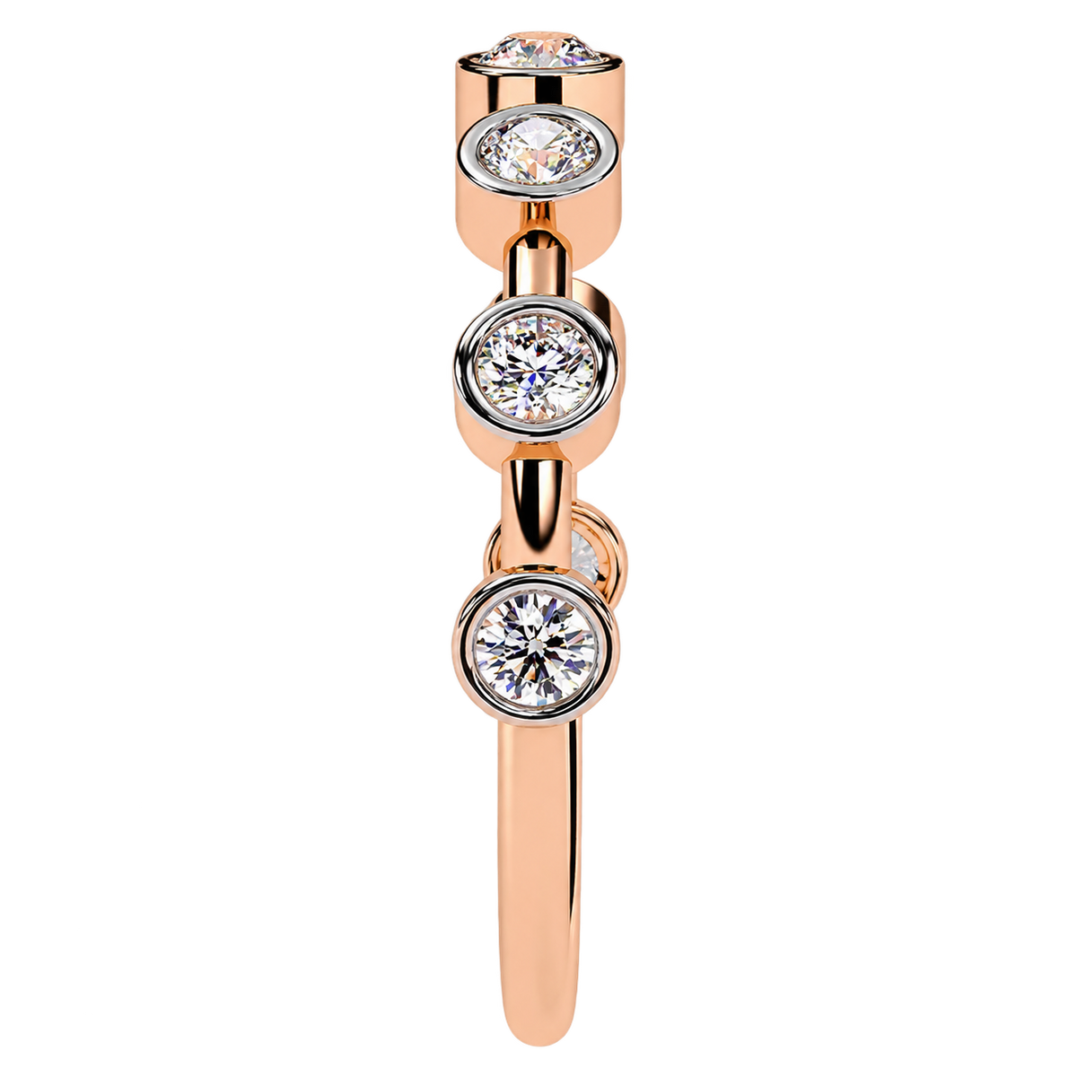 Lab Grown Diamond Bezel Set Wedding Band