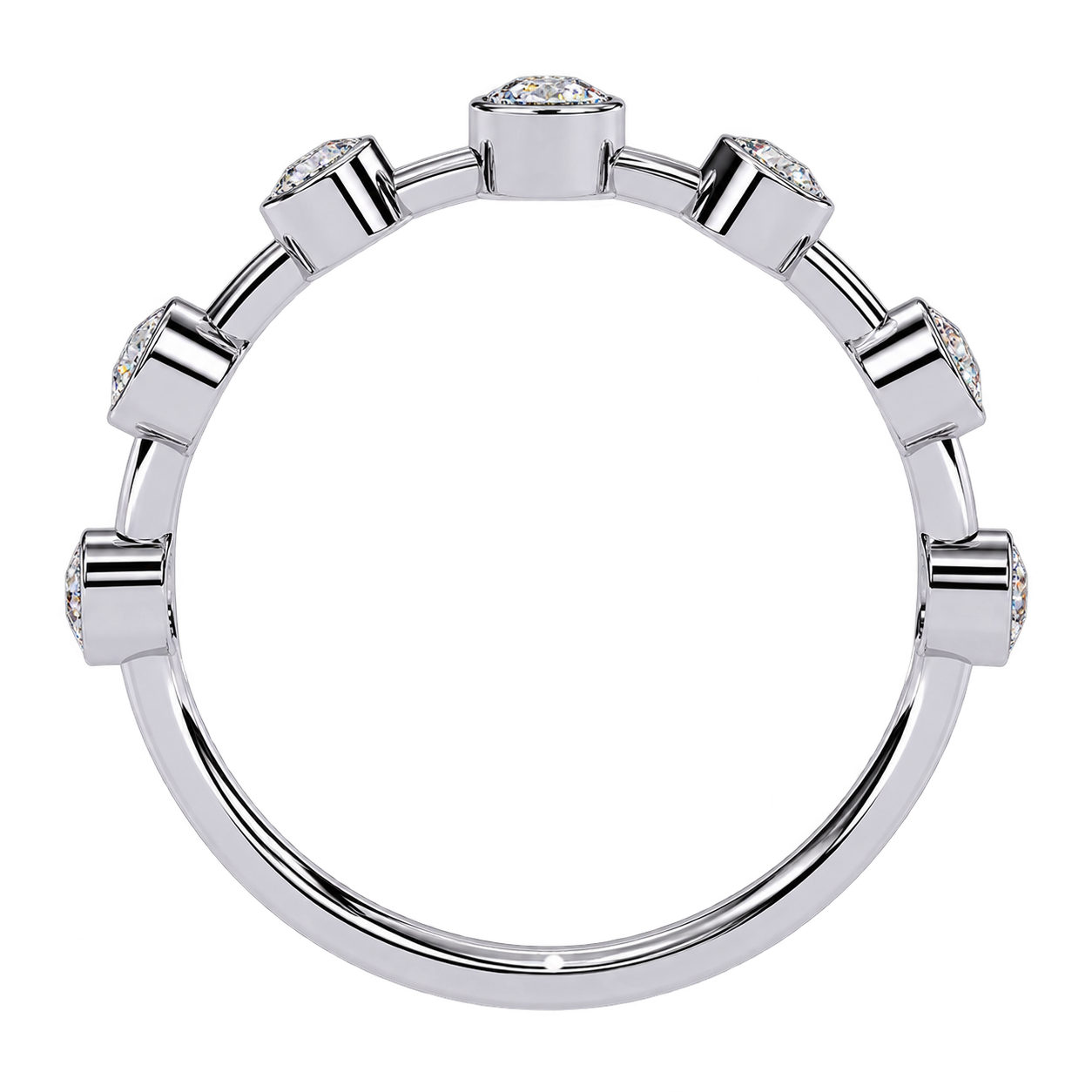 Lab Grown Diamond Bezel Set Wedding Band