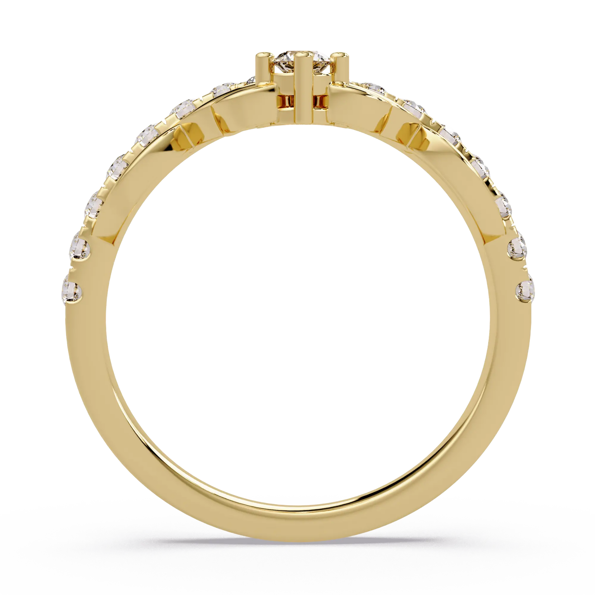 Crown Diamond Wedding Band  Royal Curved Tiara Pavé Diamond Ring