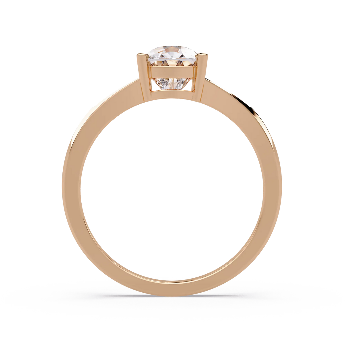 Cushion Lab Grown Diamond Solitaire Engagement Ring Modern Split Shank Design