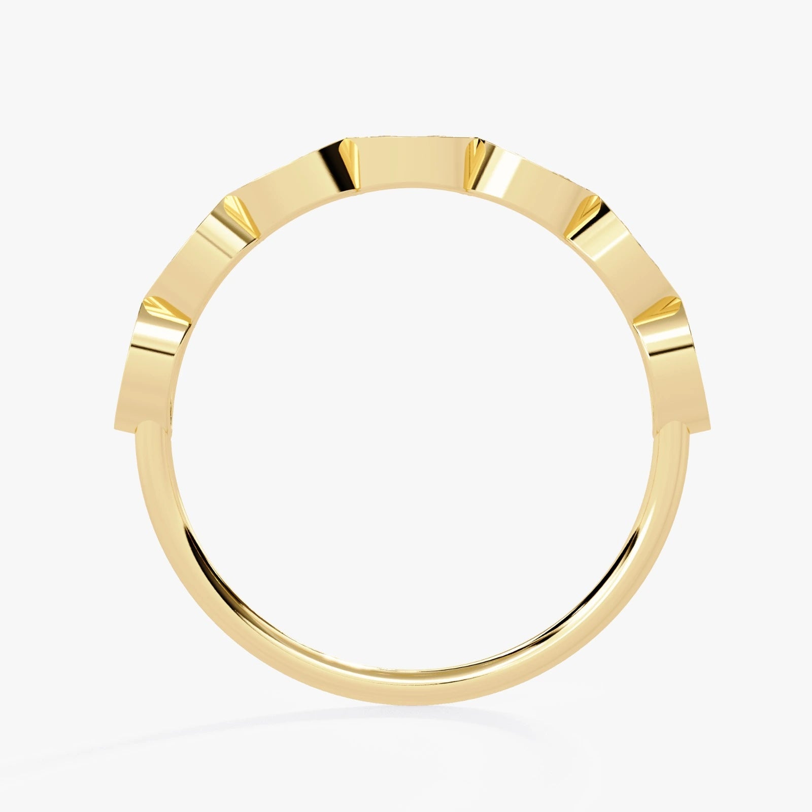 Delicate Lab Grown Diamond Wedding Band with Mil grain Detail