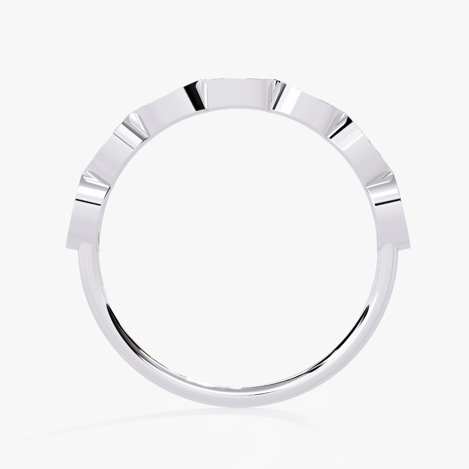 Delicate Lab Grown Diamond Wedding Band with Mil grain Detail