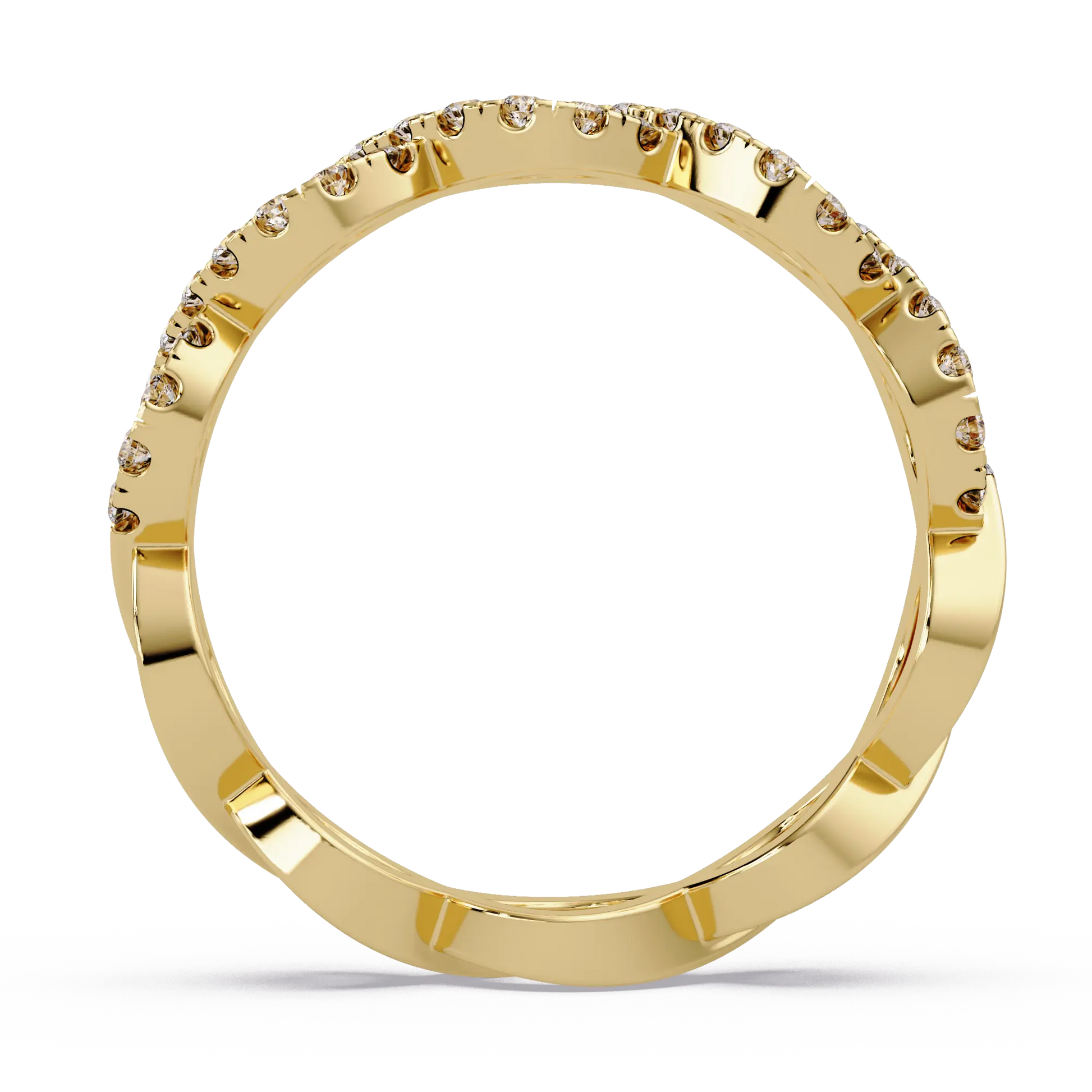 Diamond Infinity Wedding Band Vintage Inspired Interwoven Eternity Ring