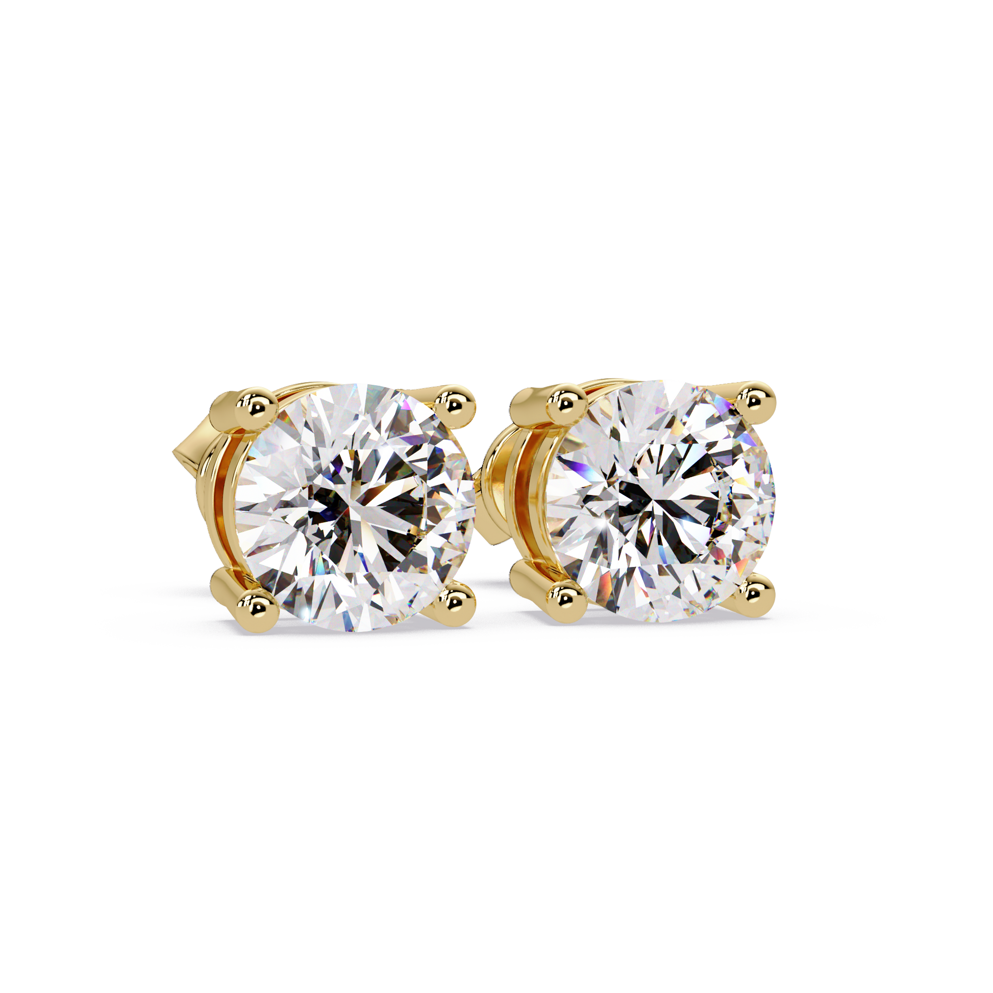 Round Cut Lab Grown Diamond Stud Earring