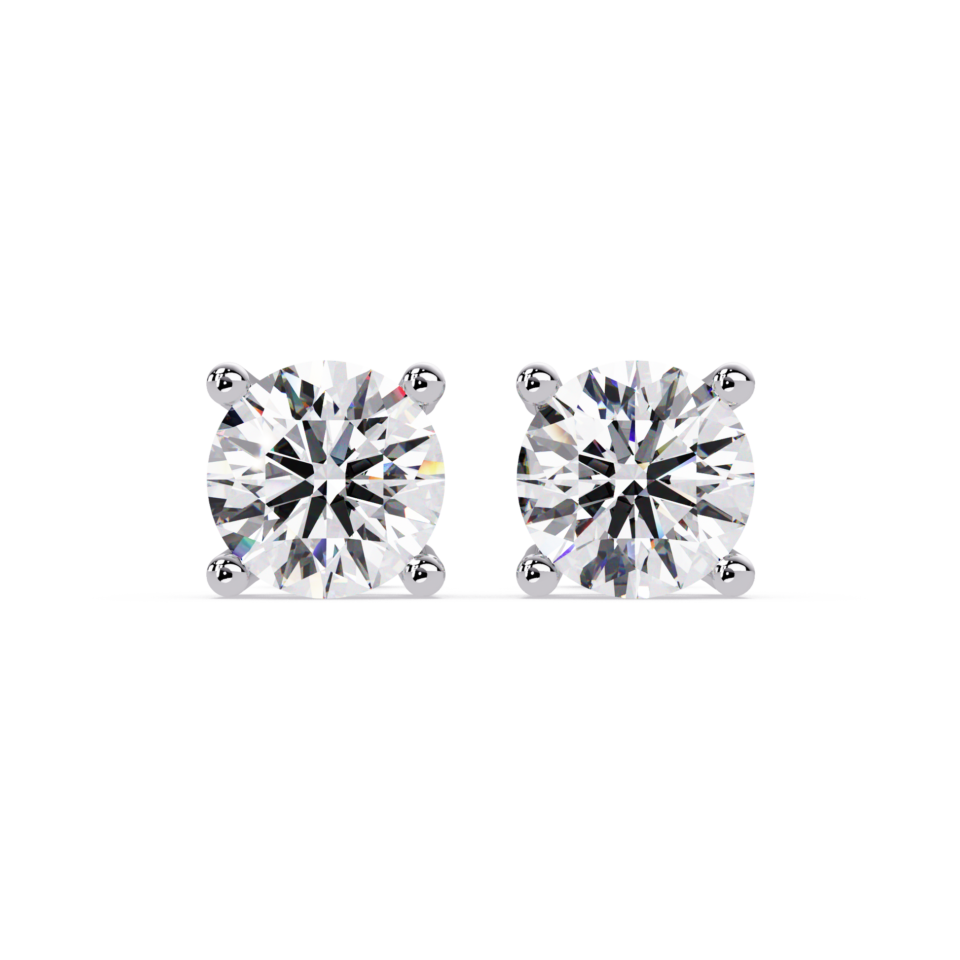 Round Cut Lab Grown Diamond Stud Earring