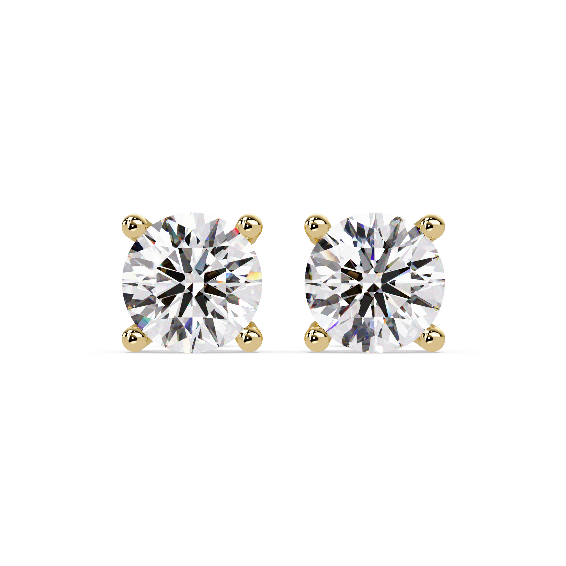 Round Cut Lab Grown Diamond Stud Earring