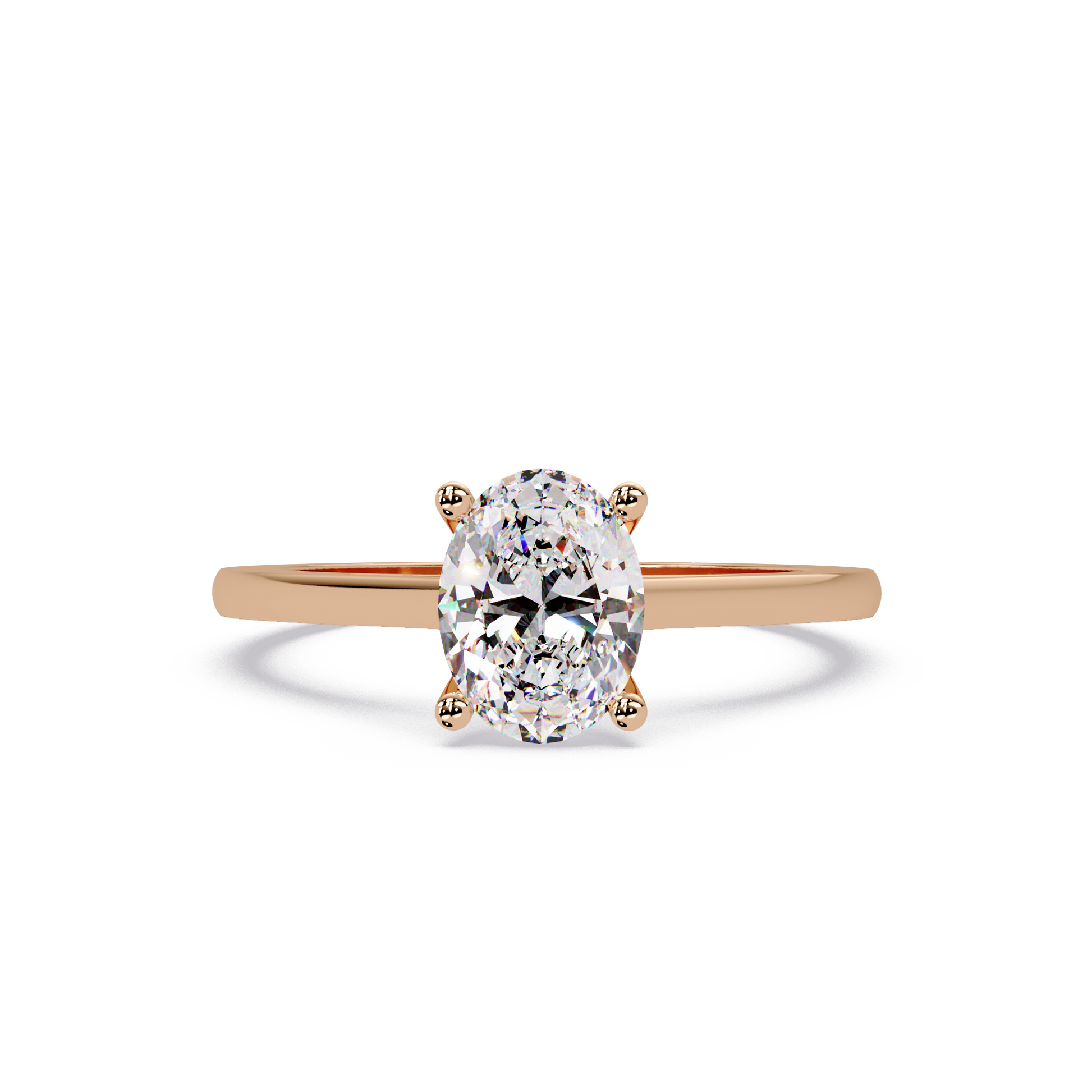 Oval Cut Lab Grown Diamond Solitaire Ring