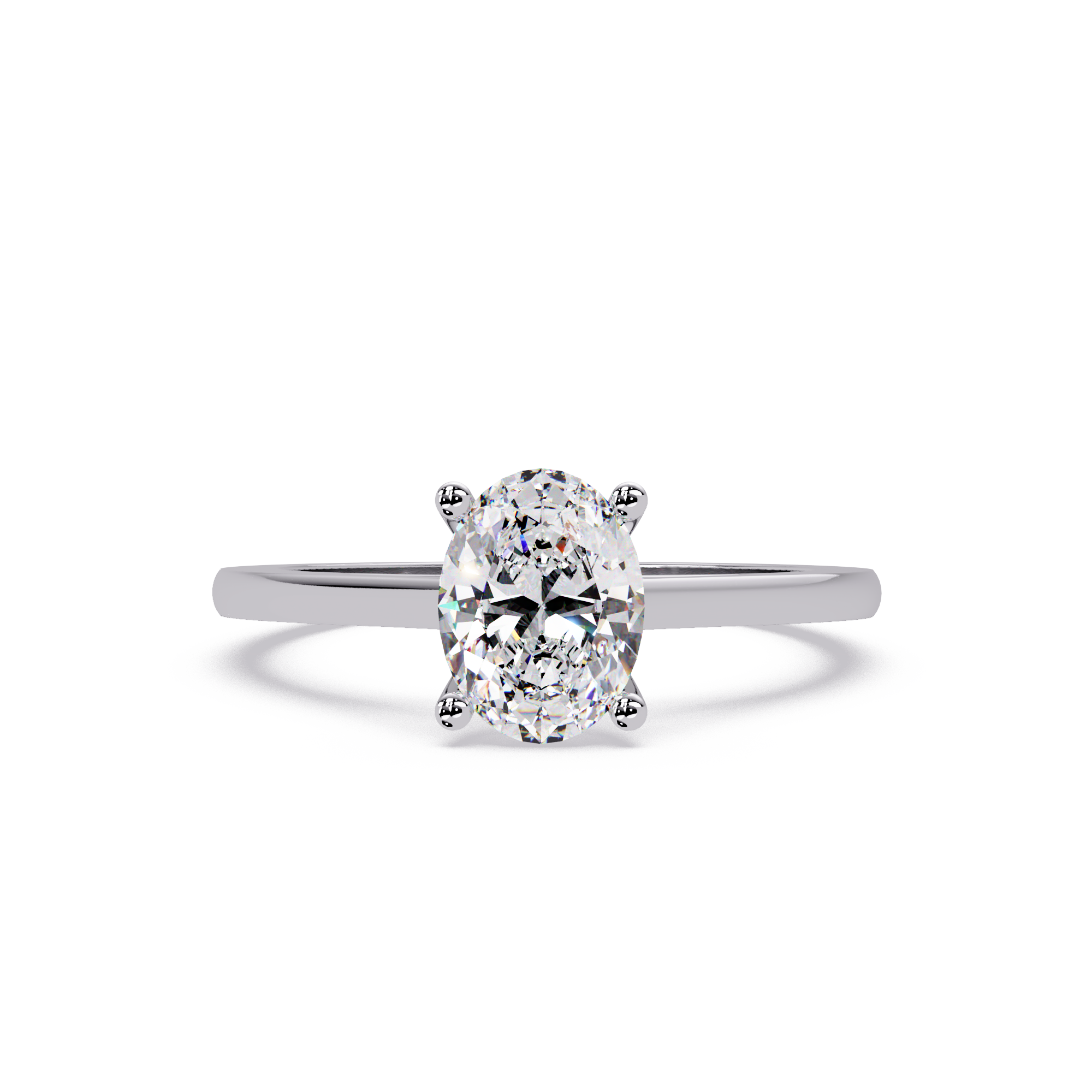 Oval Cut Lab Grown Diamond Solitaire Ring