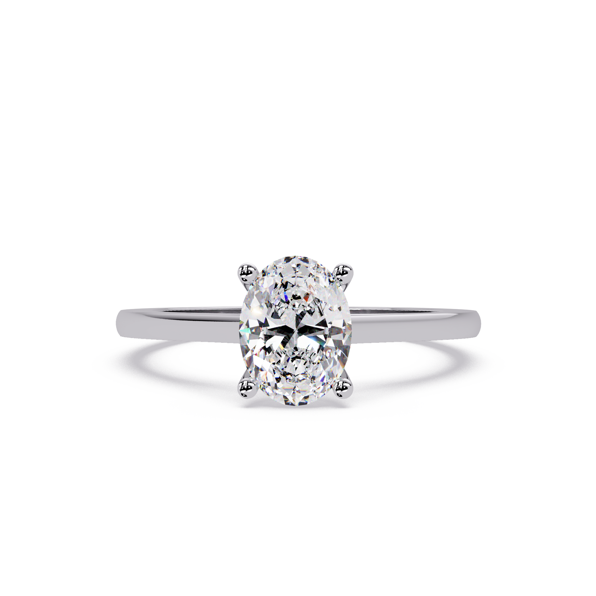 Oval Cut Lab Grown Diamond Solitaire Ring