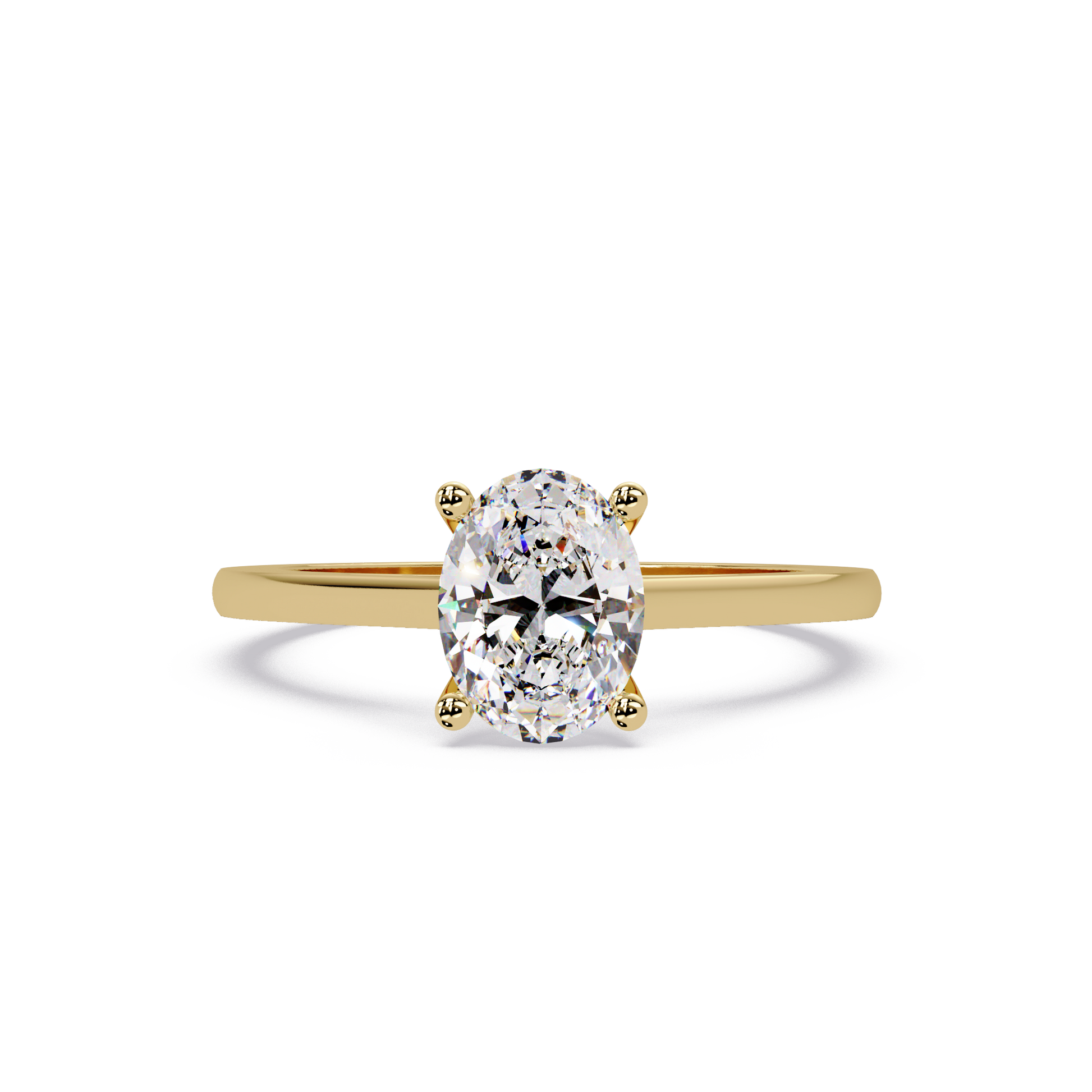 Oval Cut Lab Grown Diamond Solitaire Ring