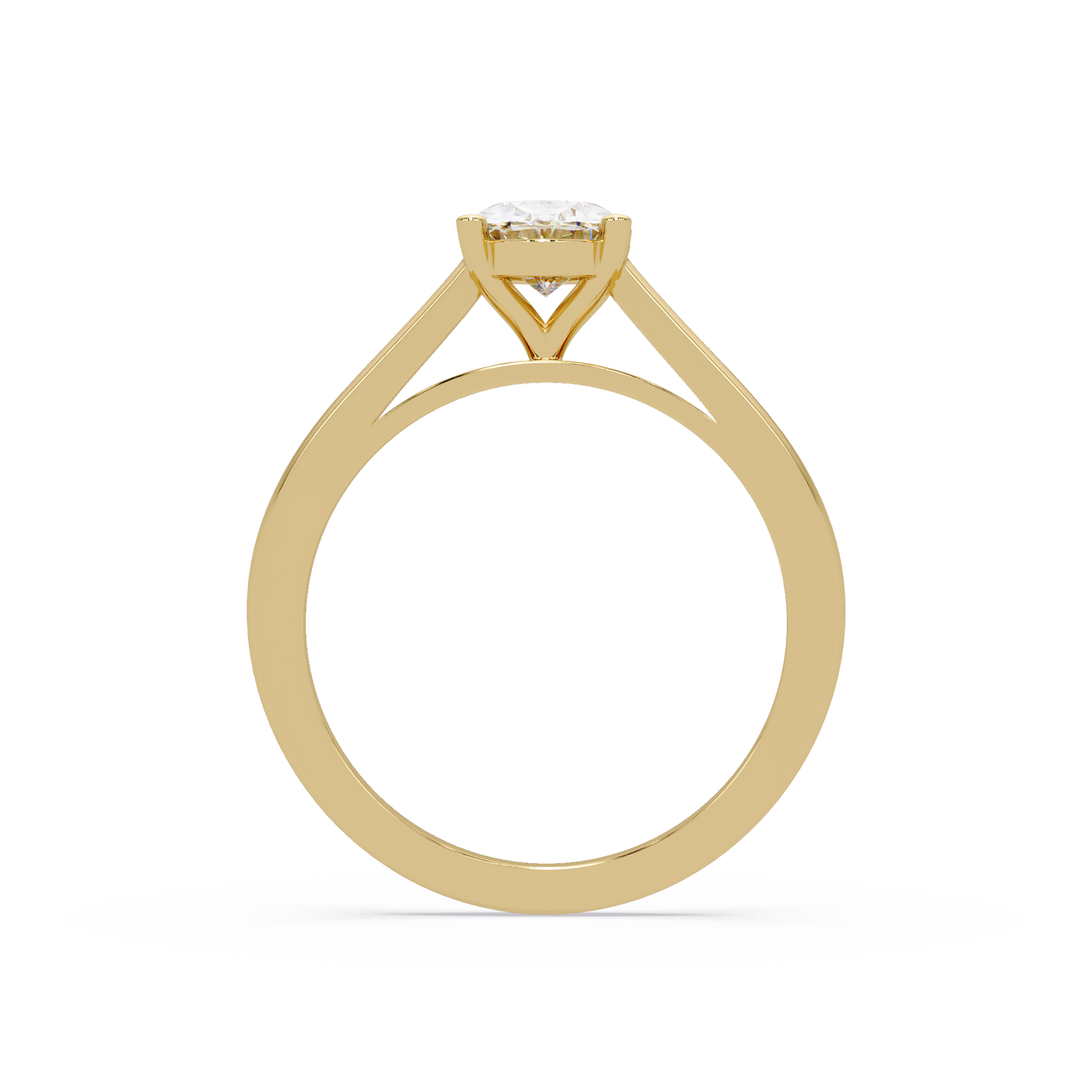 Oval Cut Lab Grown Diamond Solitaire Ring