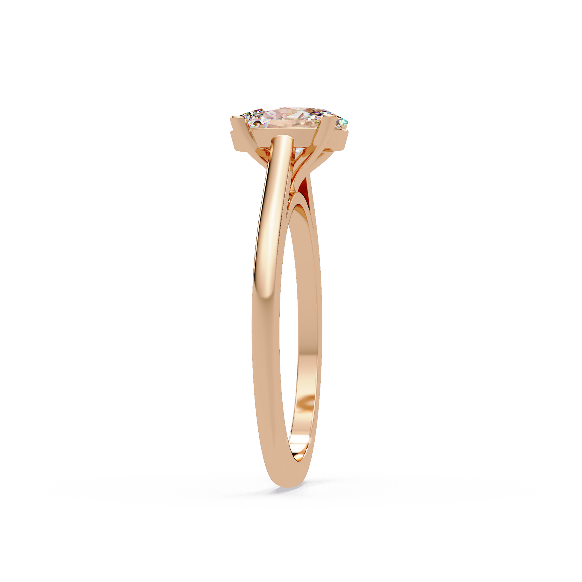 Oval Cut Lab Grown Diamond Solitaire Ring