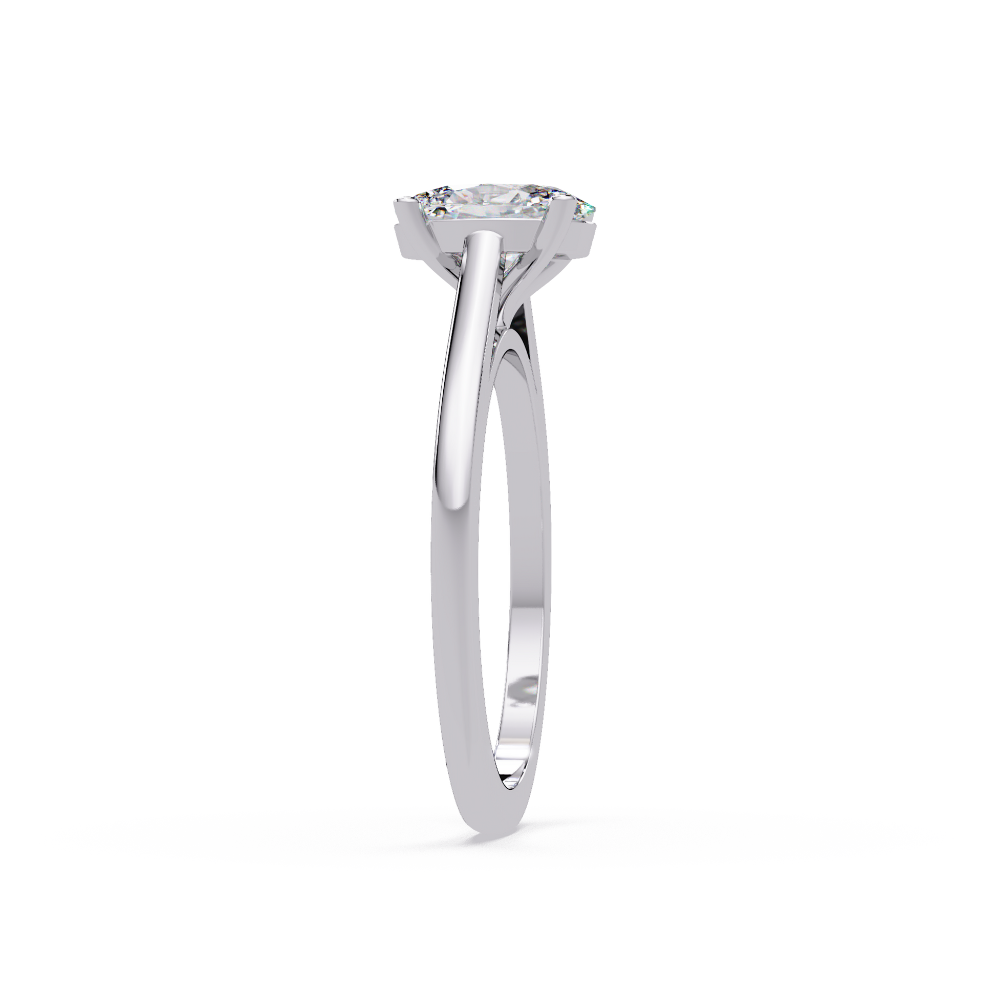 Oval Cut Lab Grown Diamond Solitaire Ring