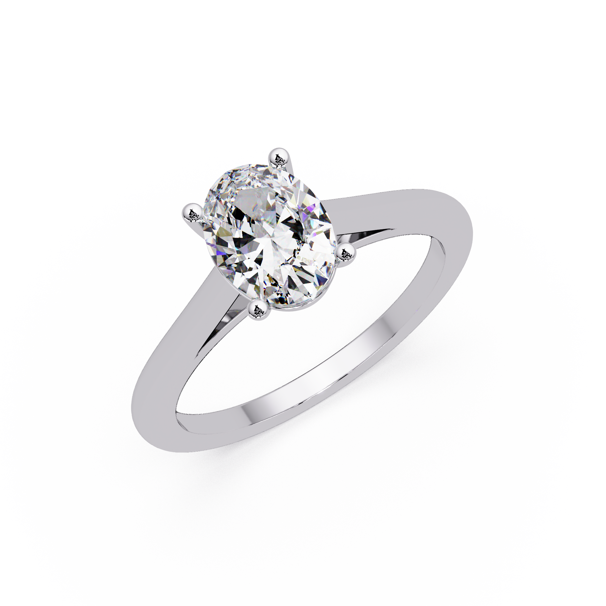 Oval Cut Lab Grown Diamond Solitaire Ring