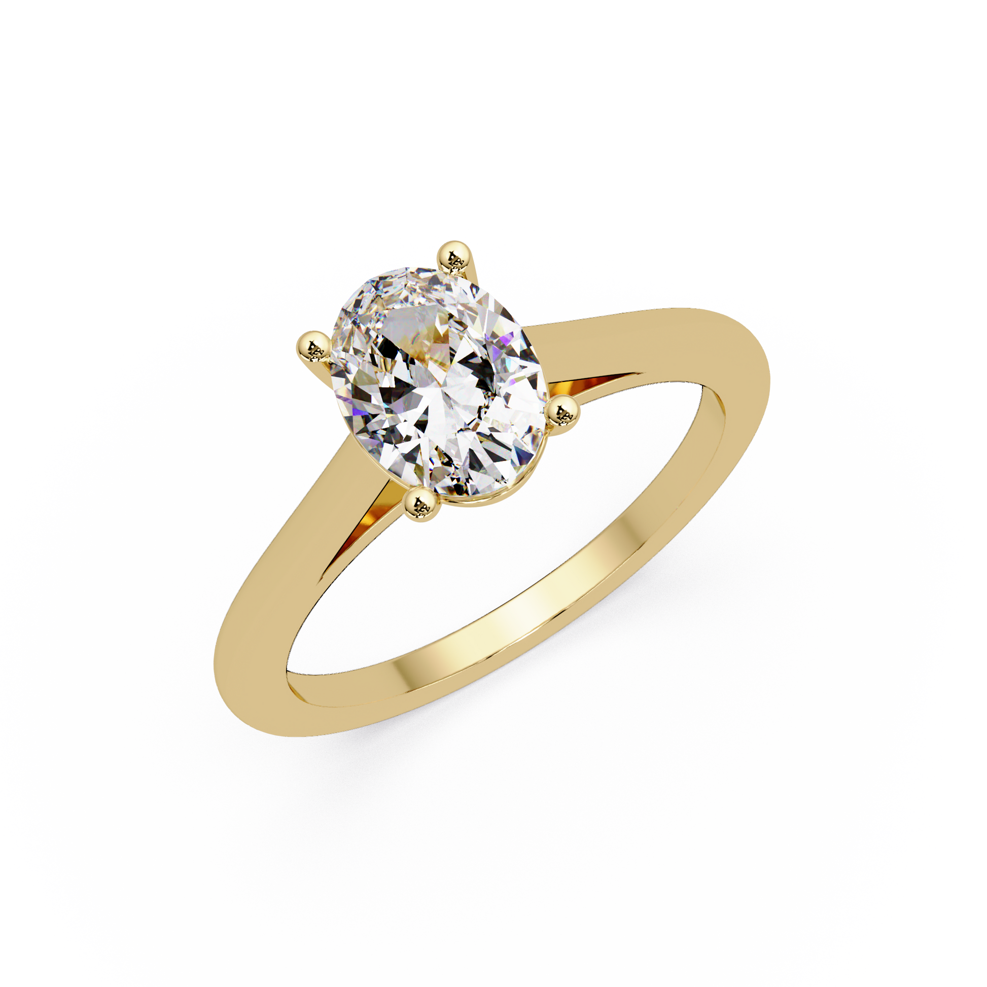 Oval Cut Lab Grown Diamond Solitaire Ring