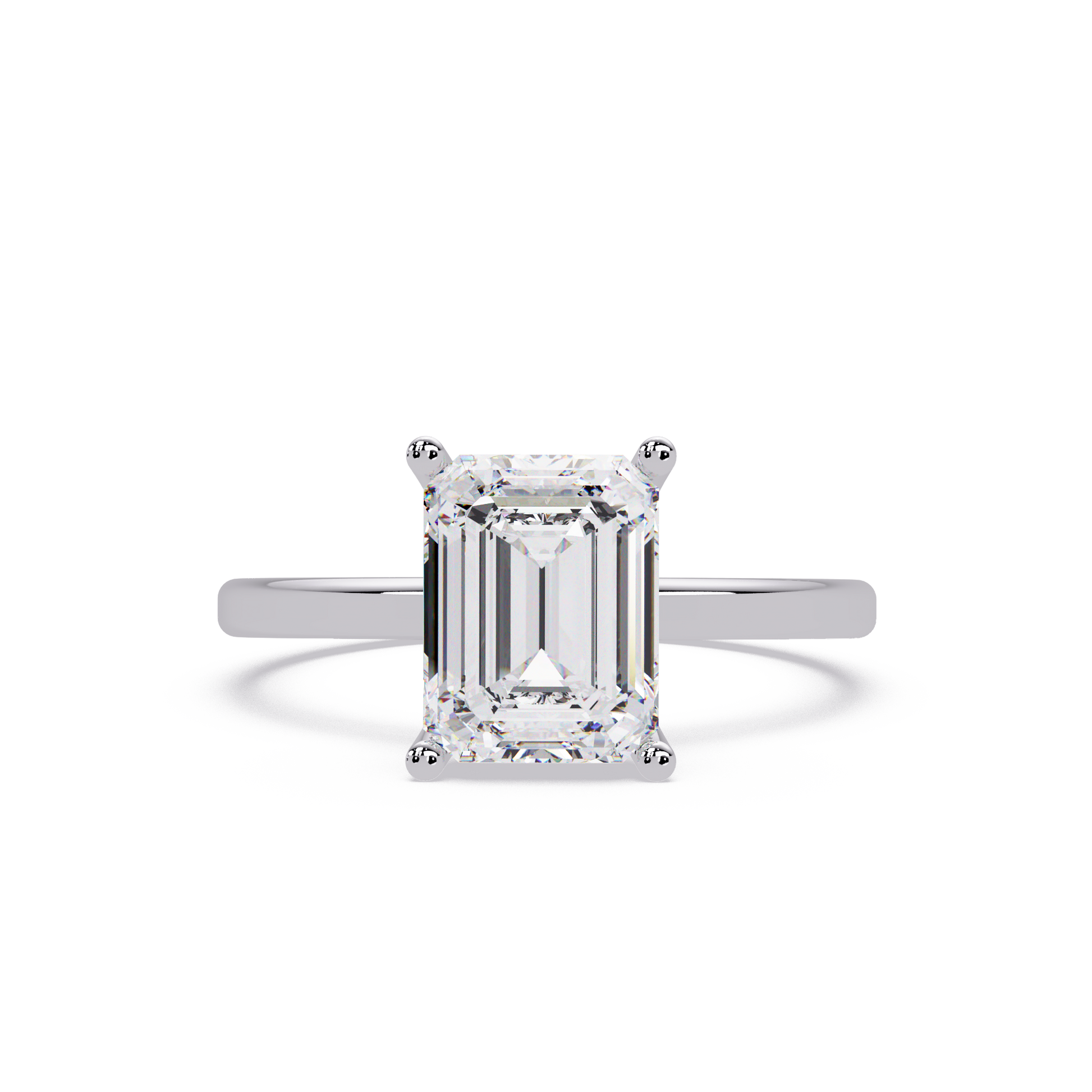 Emerald Cut Lab Grown Diamond Solitaire Ring