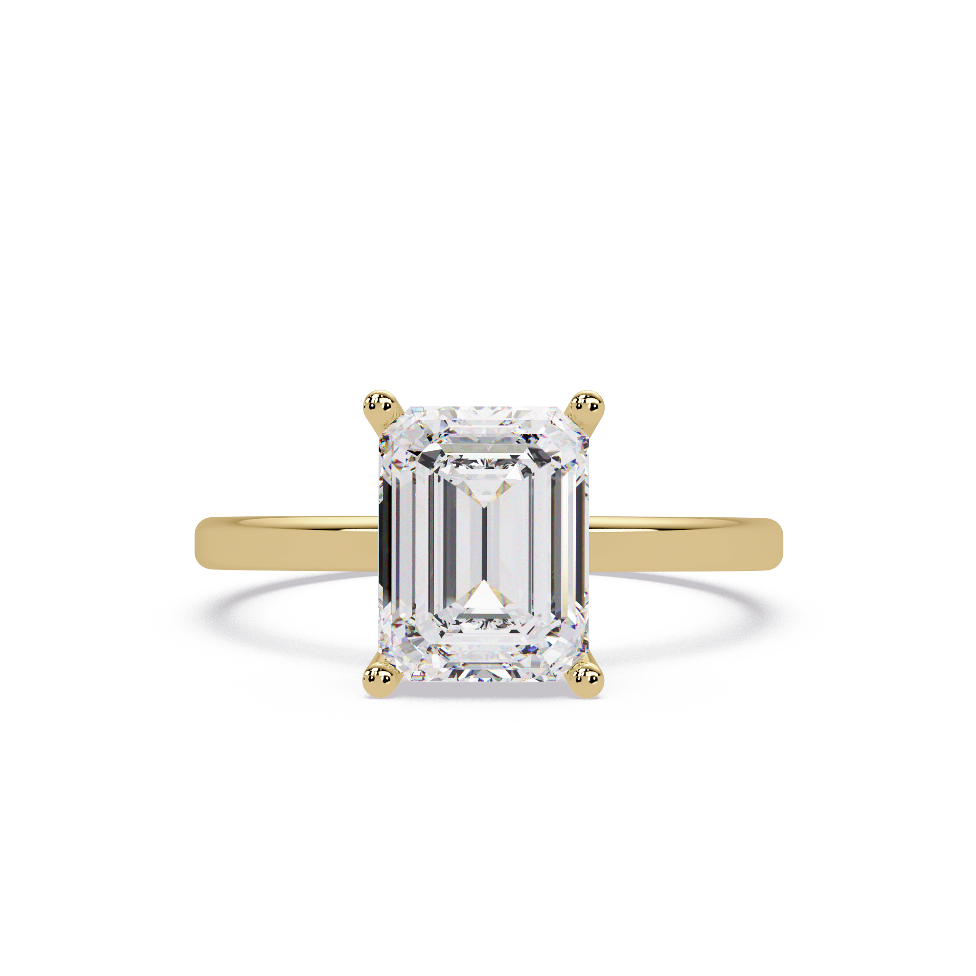 Emerald Cut Lab Grown Diamond Solitaire Ring