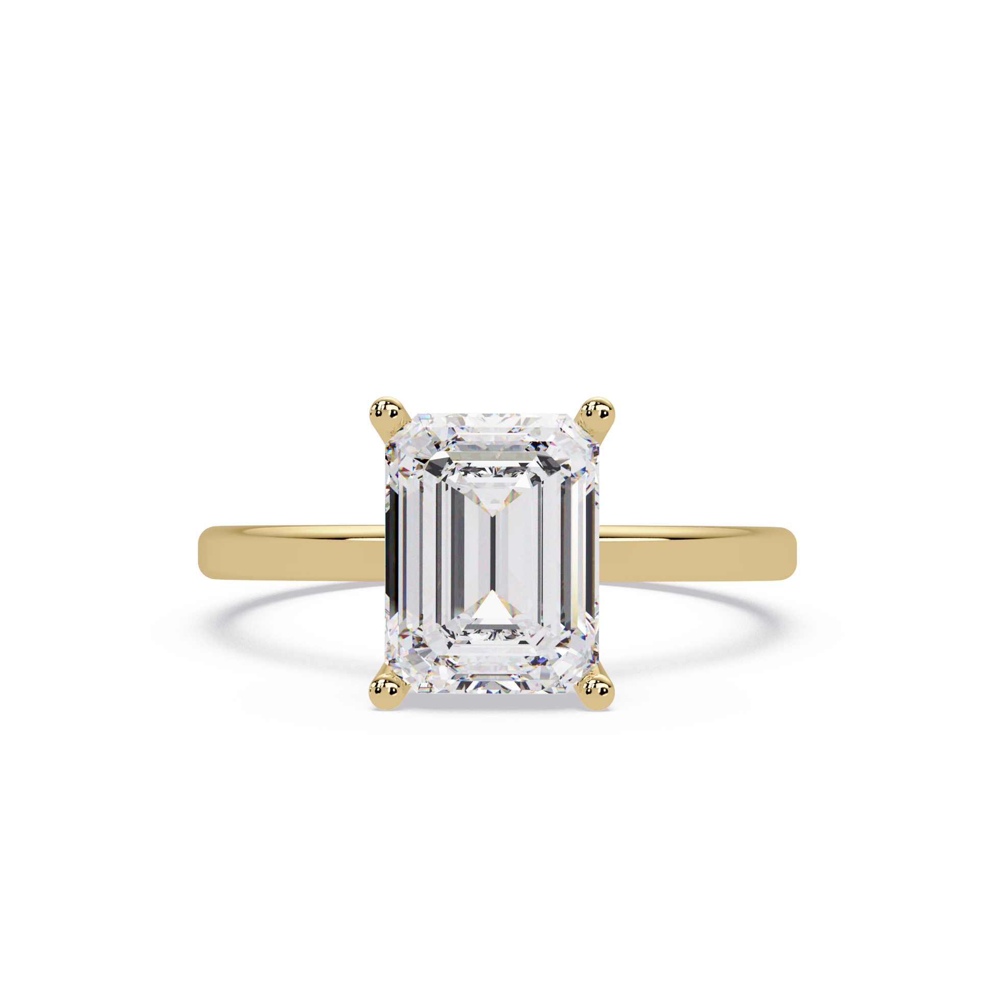 Emerald Cut Lab Grown Diamond Solitaire Ring