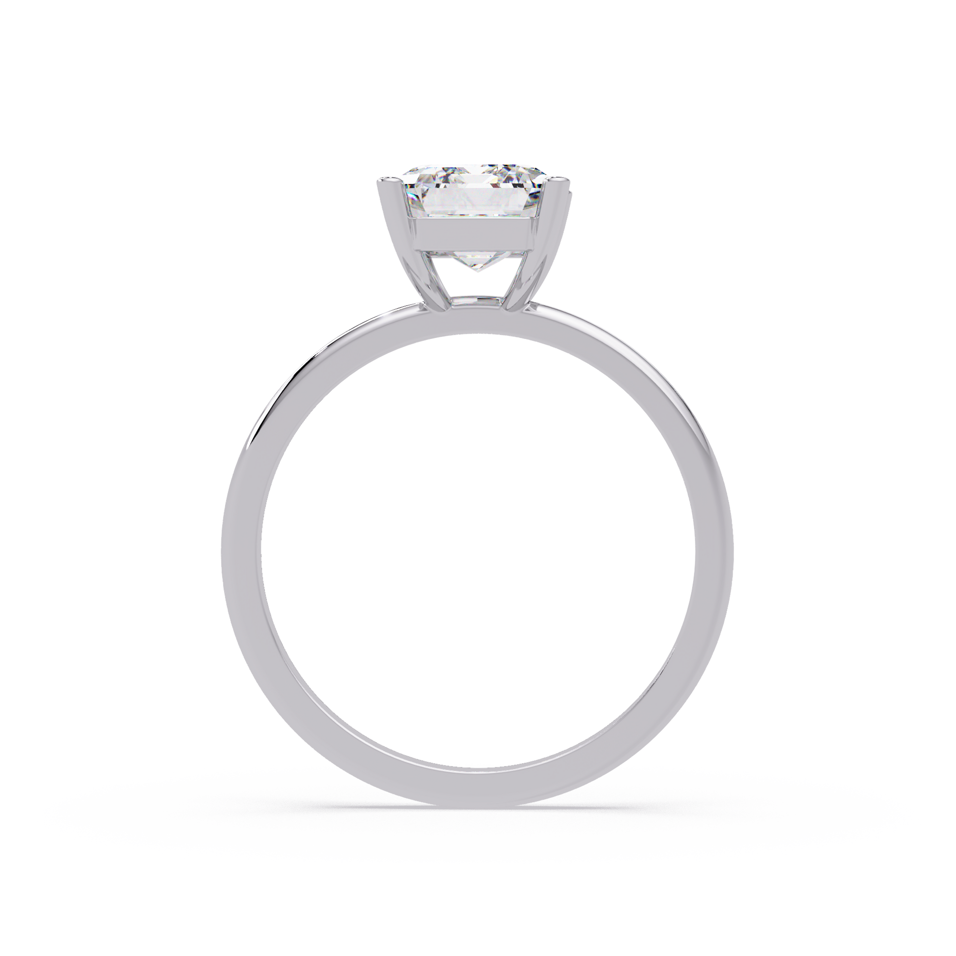 Emerald Cut Lab Grown Diamond Solitaire Ring