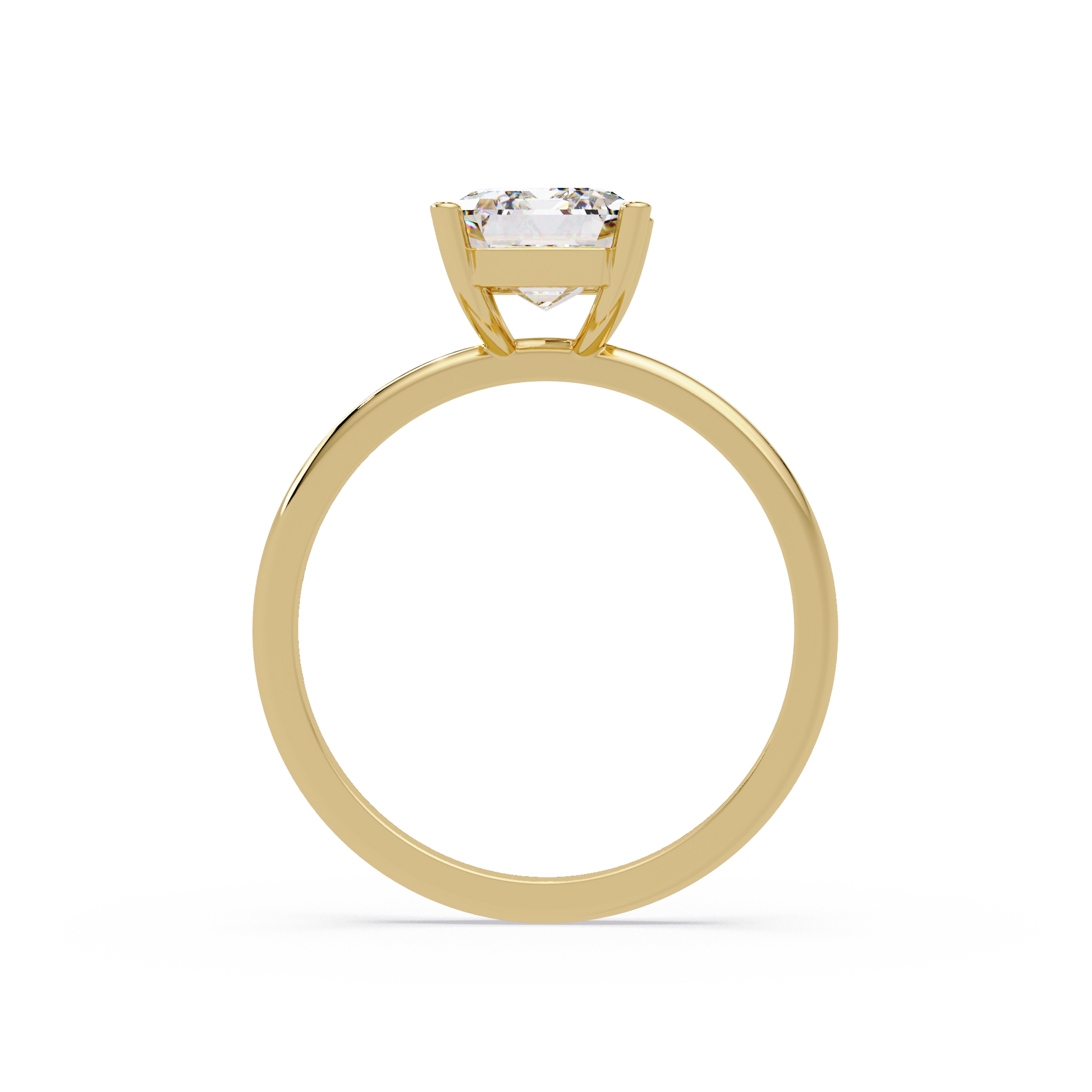 Emerald Cut Lab Grown Diamond Solitaire Ring