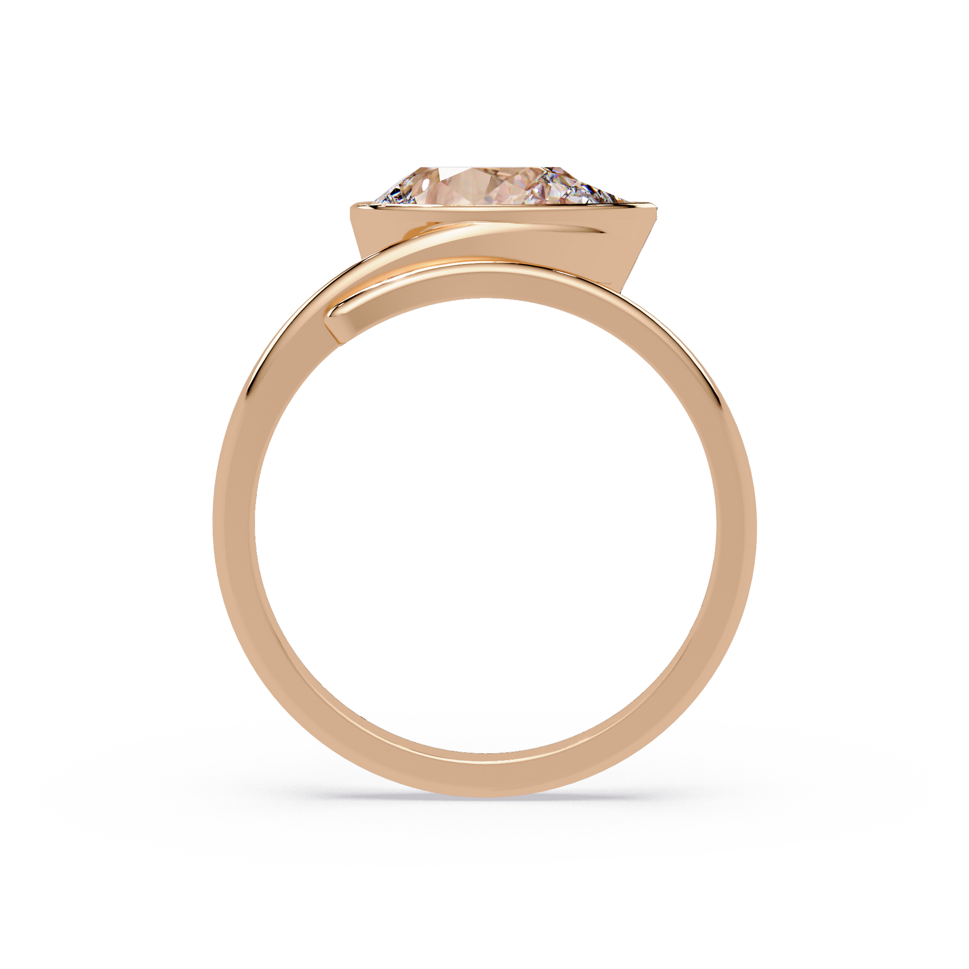 Pear Cut Lab Grown Diamond Solitaire Ring