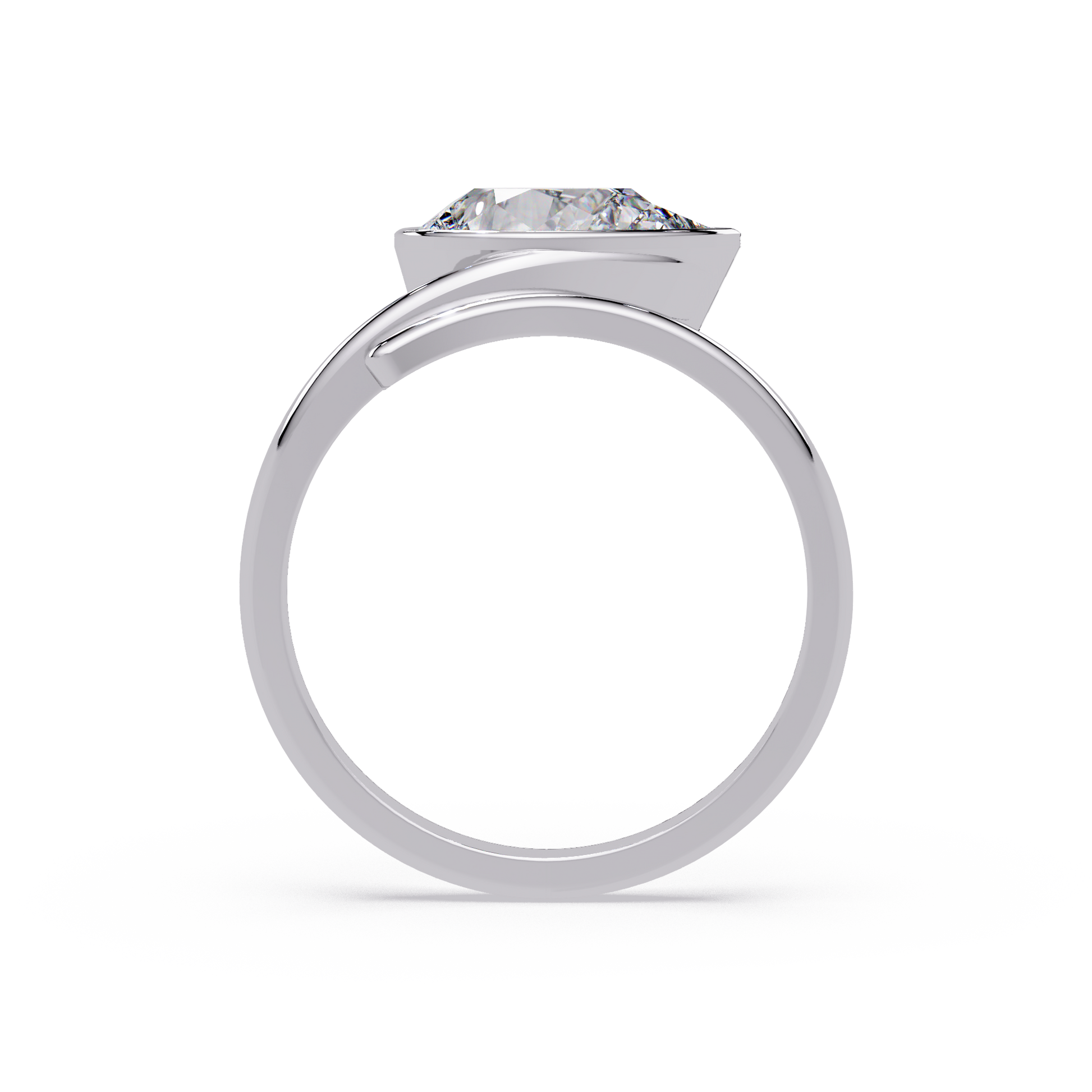 Pear Cut Lab Grown Diamond Solitaire Ring