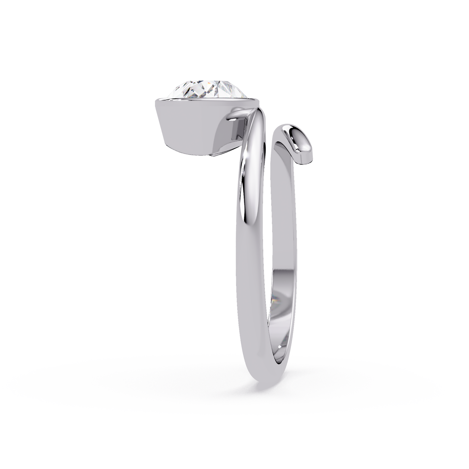 Pear Cut Lab Grown Diamond Solitaire Ring