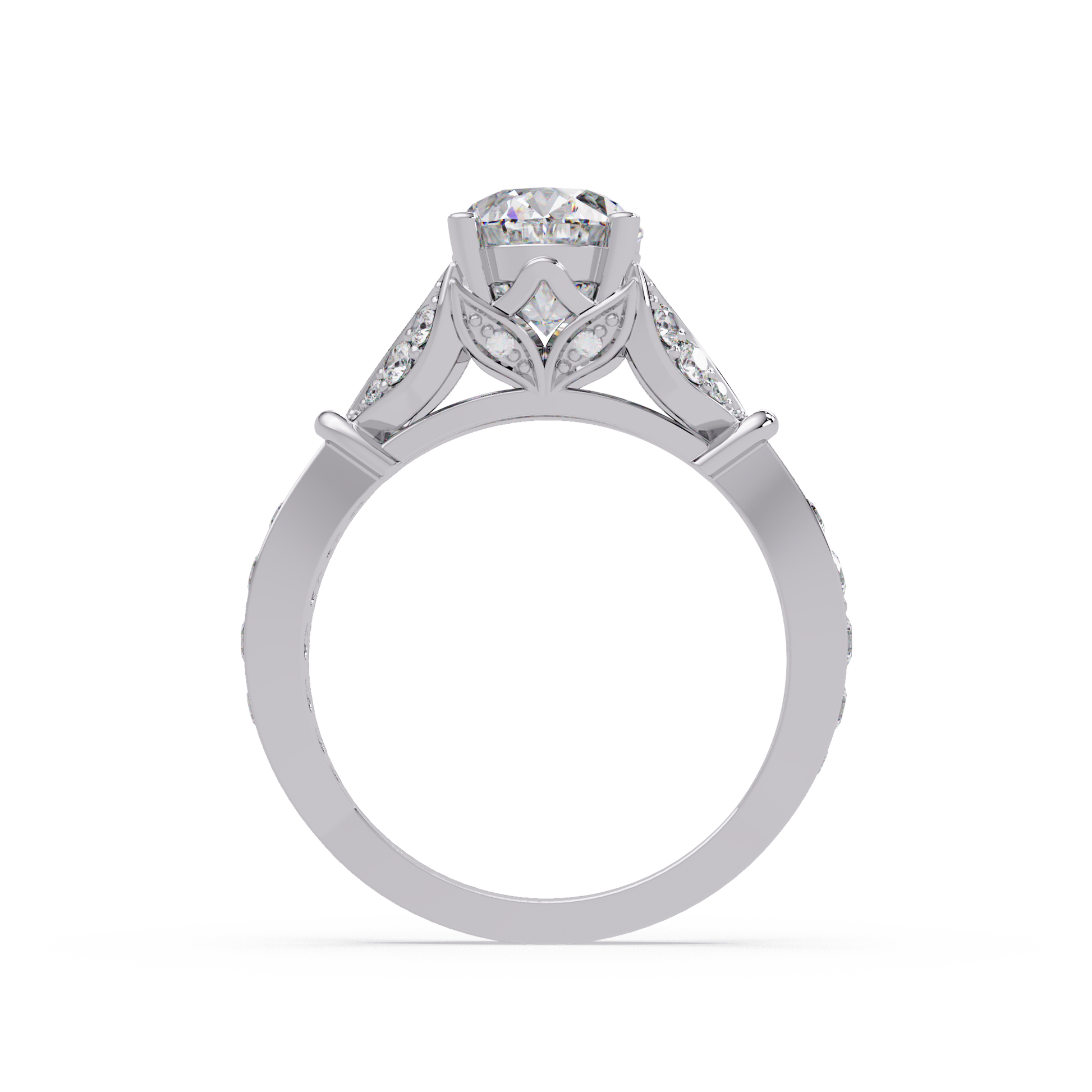 Oval Cut Lab Grown Diamond Split Shank