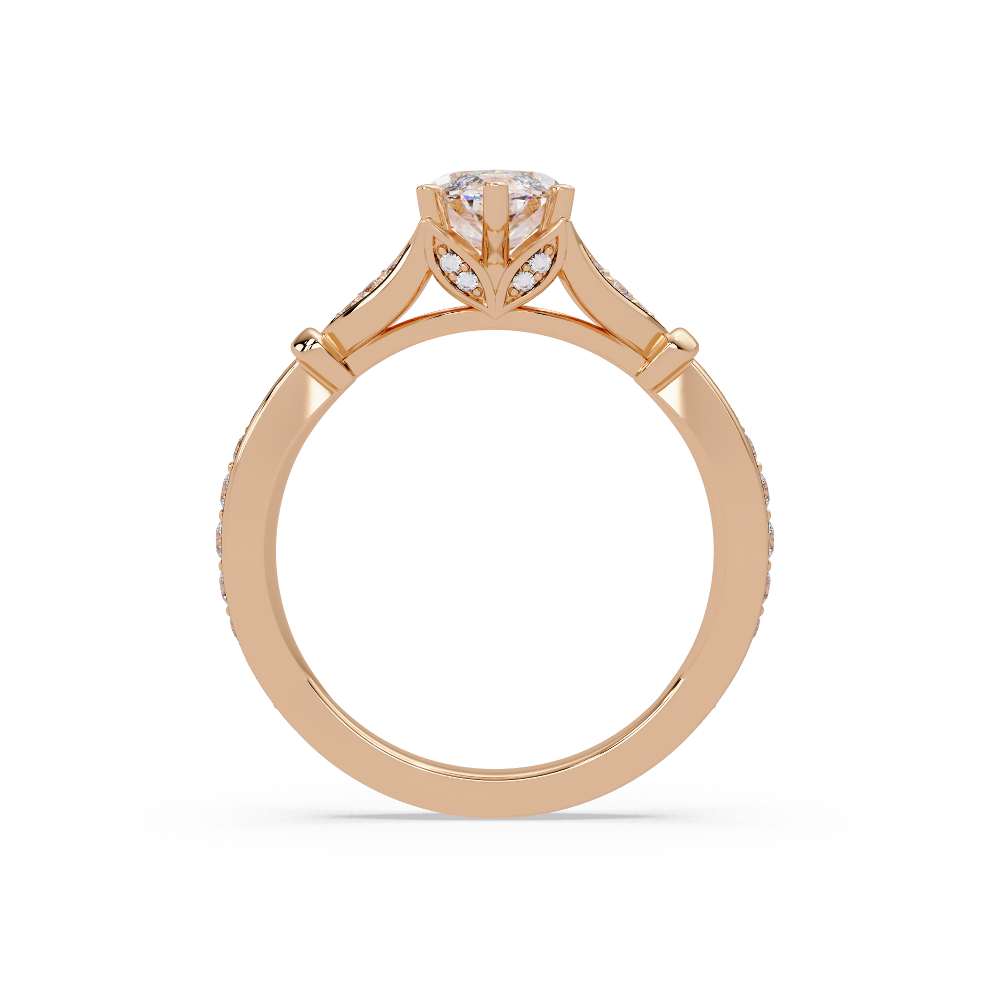 Marquise Cut Lab Grown Diamond Split Shank Ring