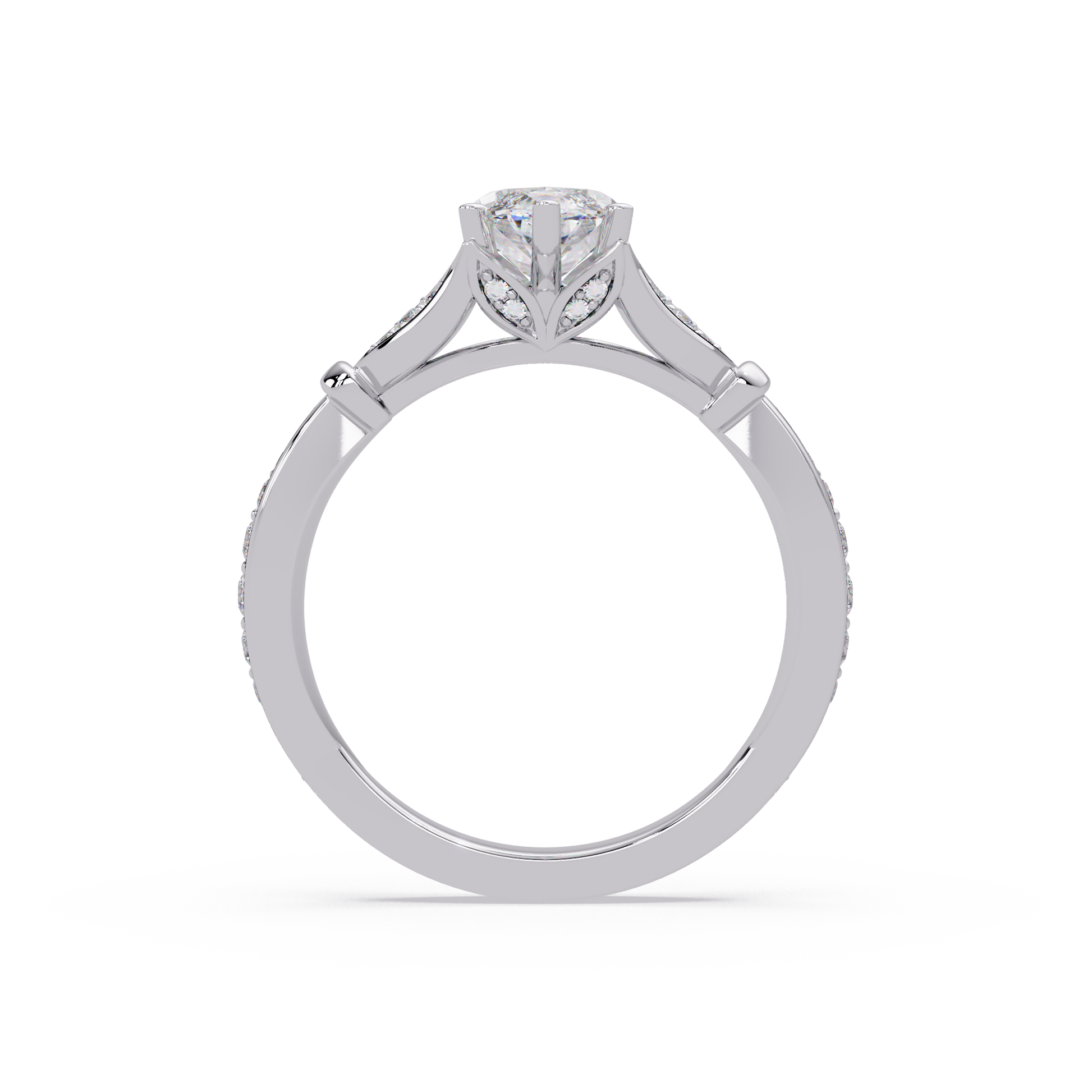 Marquise Cut Lab Grown Diamond Split Shank Ring