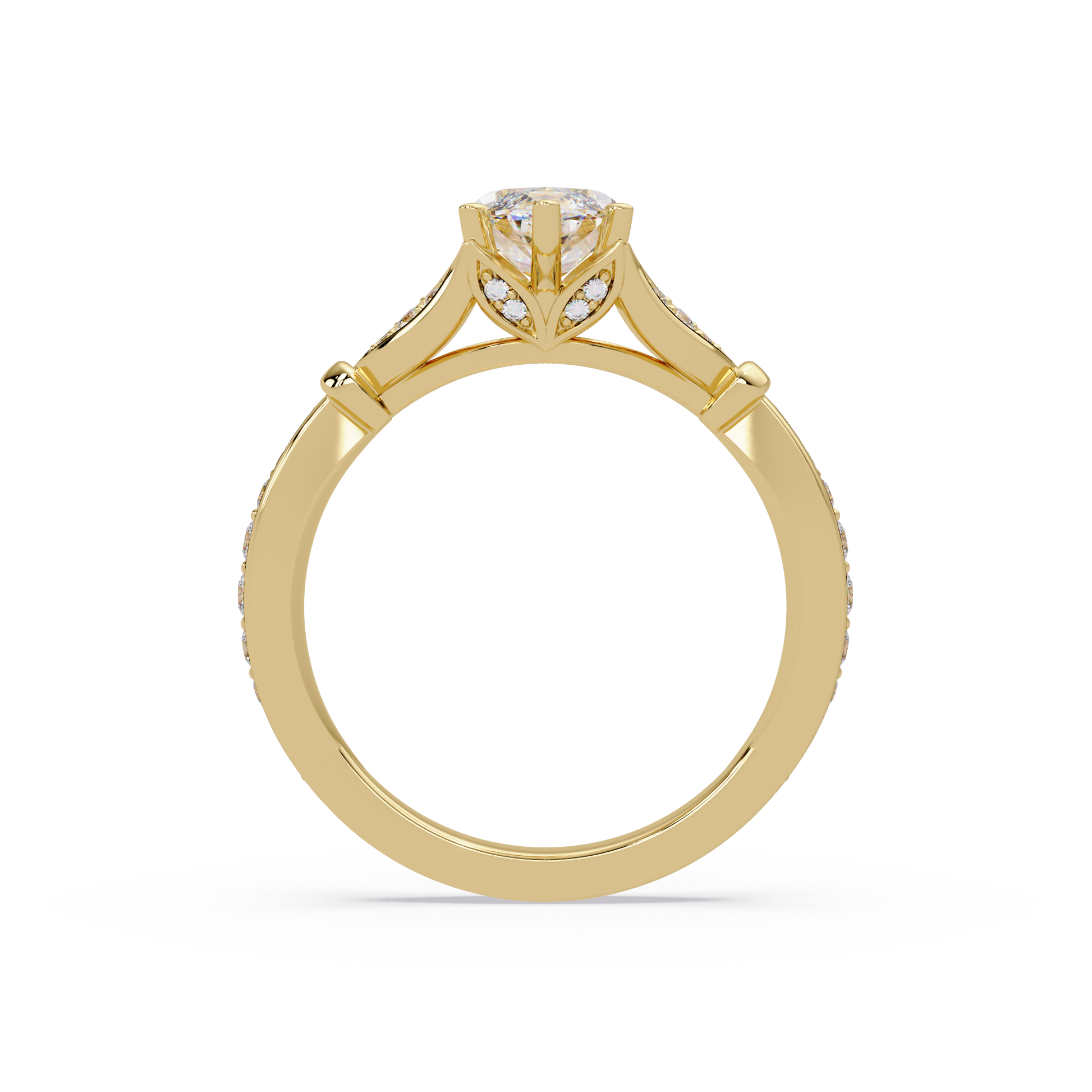 Marquise Cut Lab Grown Diamond Split Shank Ring