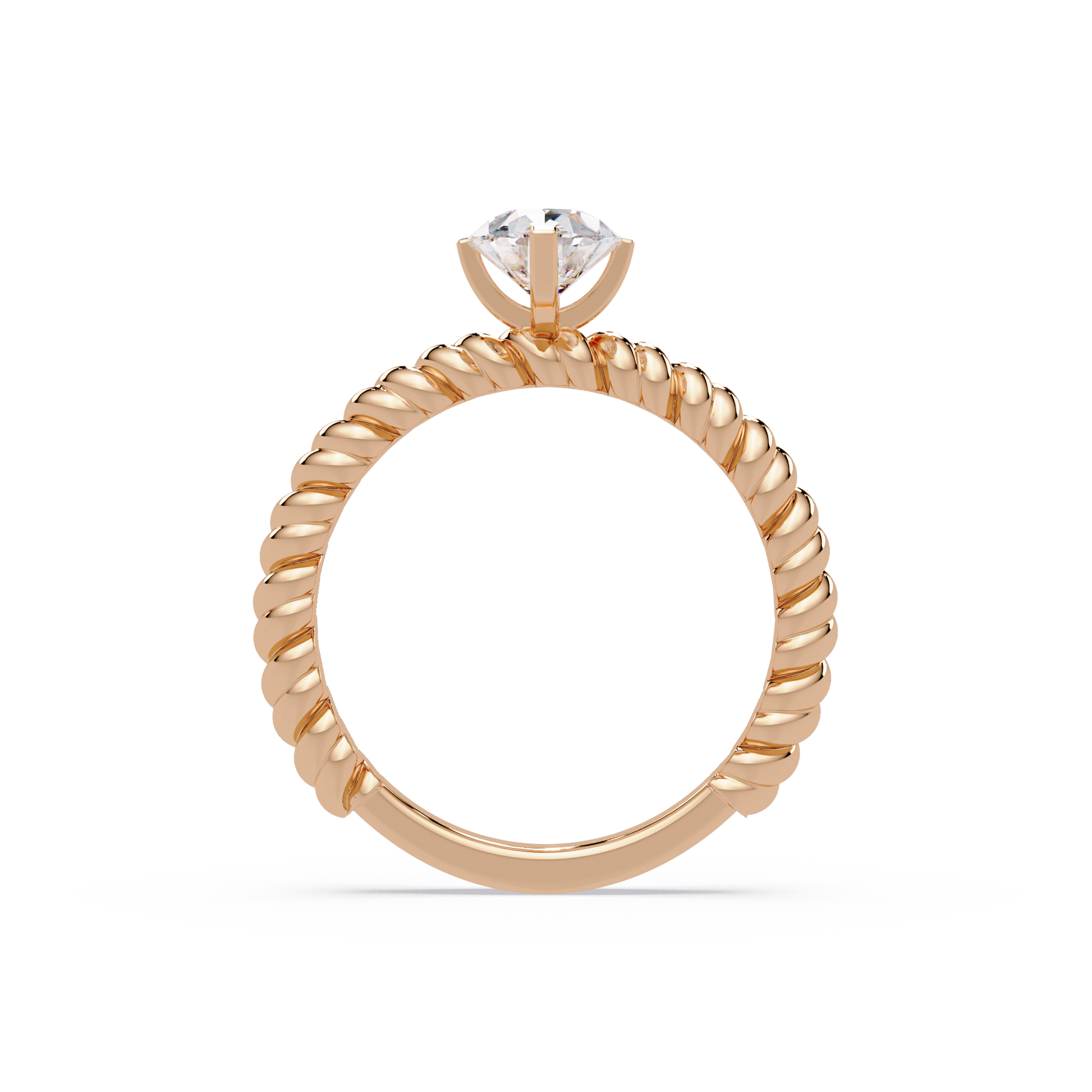Pear Cut Lab Grown Diamond Solitaire Engagement Ring