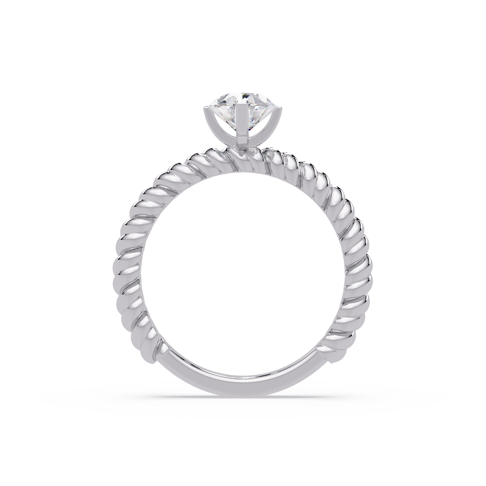 Pear Cut Lab Grown Diamond Solitaire Engagement Ring