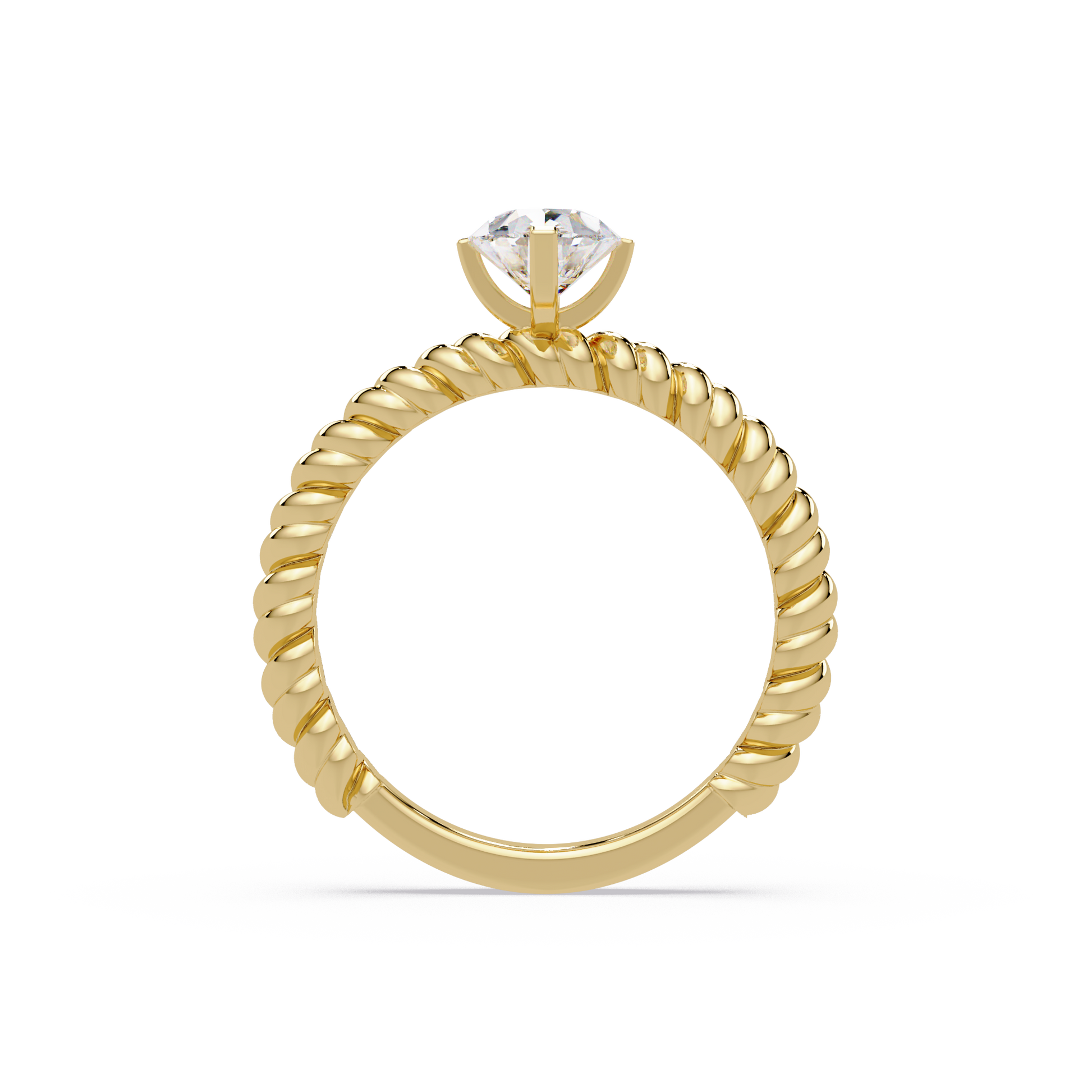 Pear Cut Lab Grown Diamond Solitaire Engagement Ring