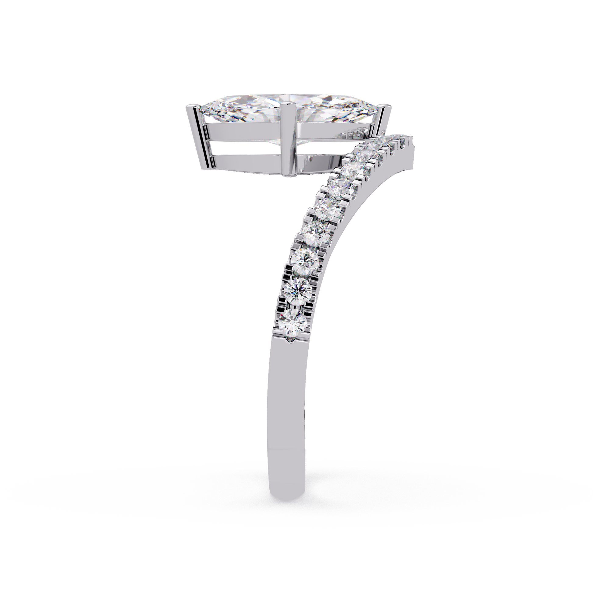 Marquise Cut Lab Grown Diamond Engagement Ring