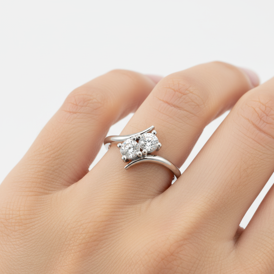 Round Cut Lab Grown Diamond Engagement Ring