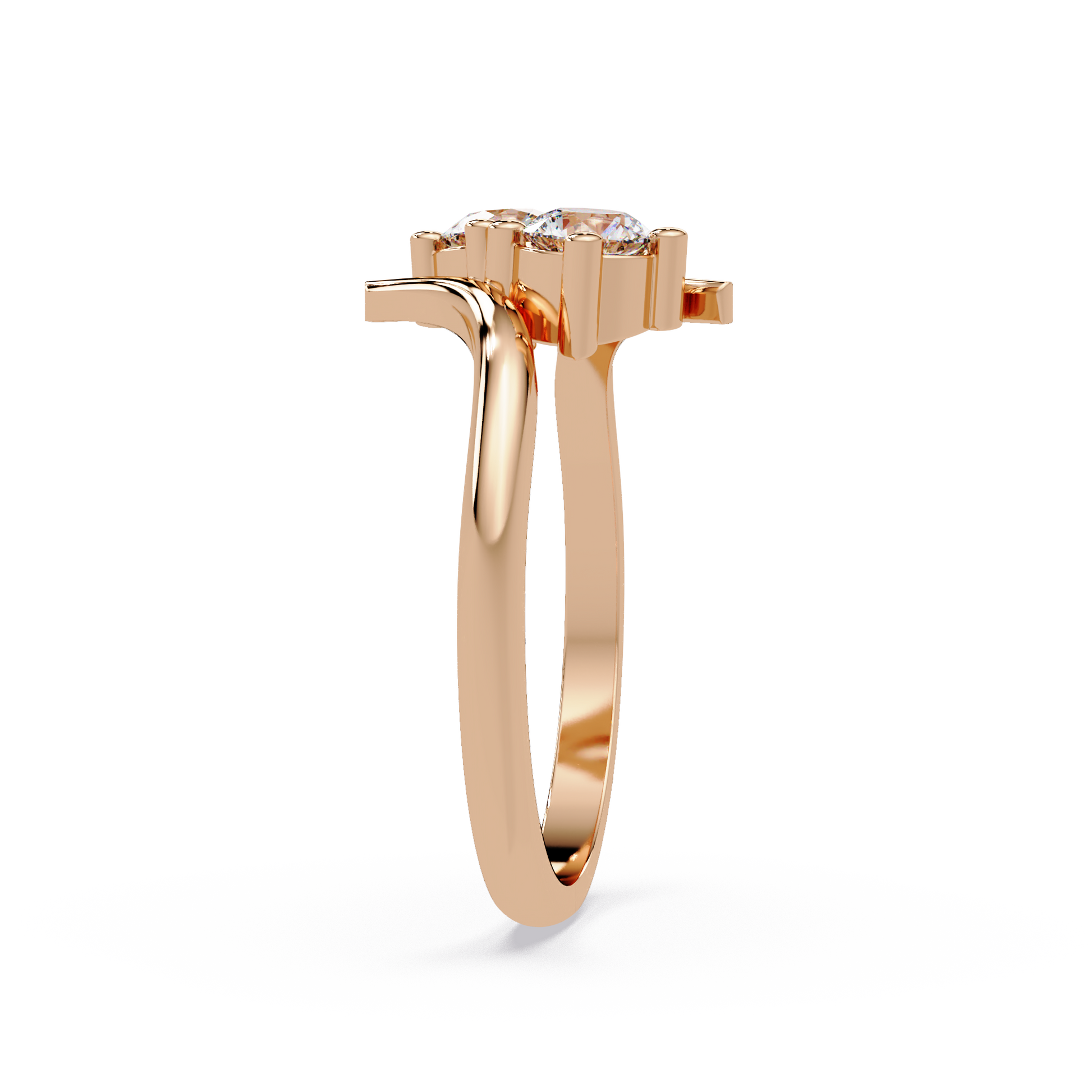 Round Cut Lab Grown Diamond Engagement Ring