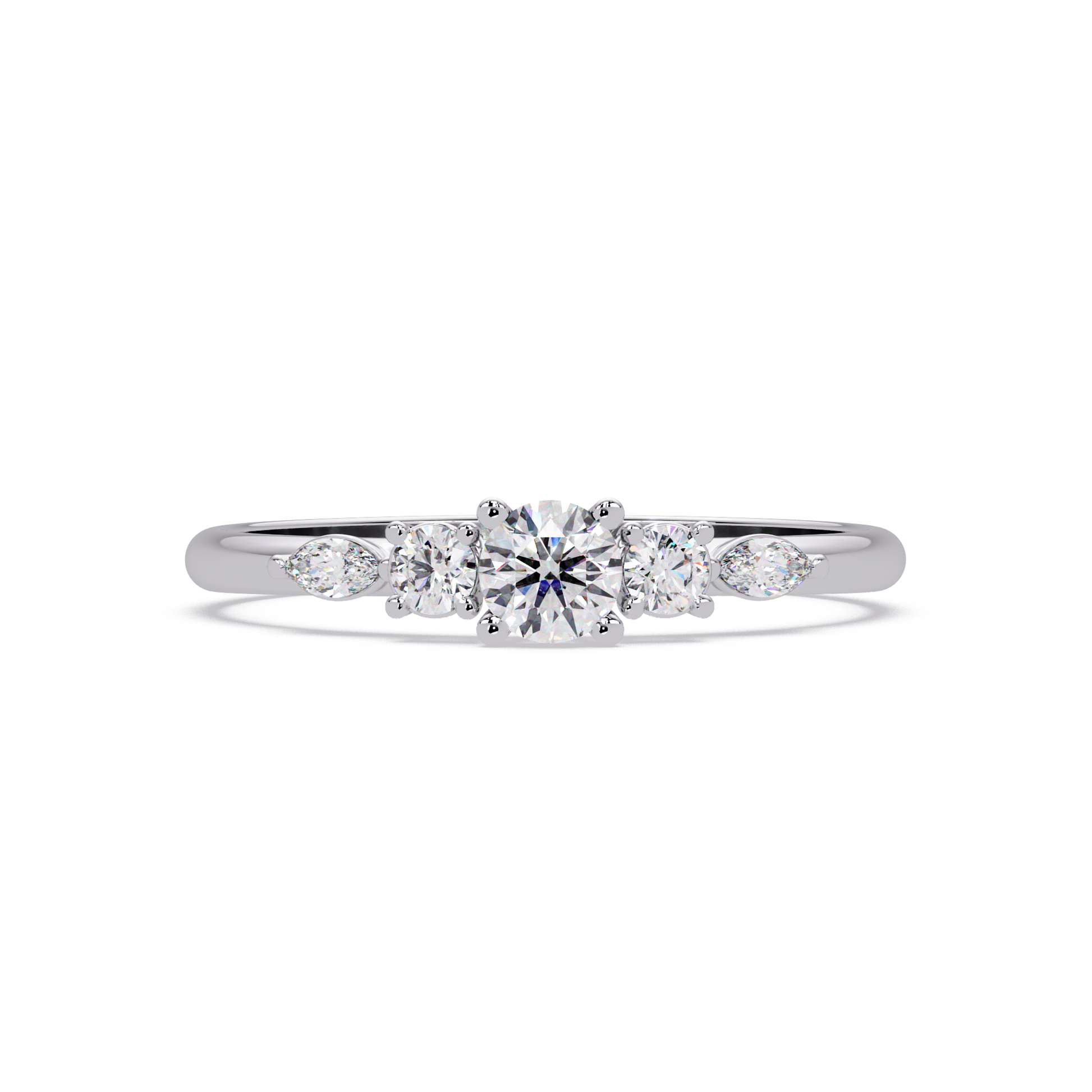 Round Cut Lab Grown Diamond Minimalist Ring