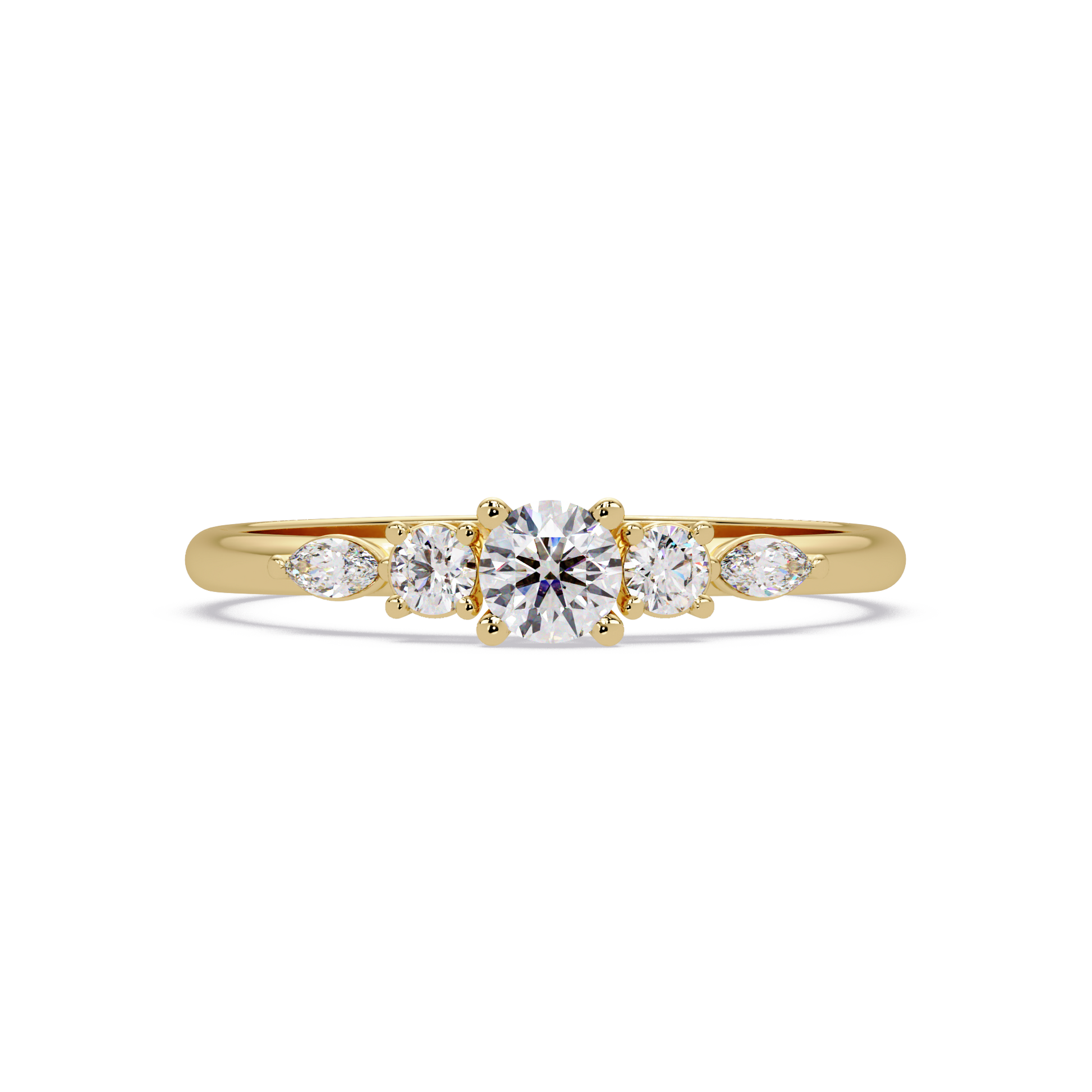 Round Cut Lab Grown Diamond Minimalist Ring