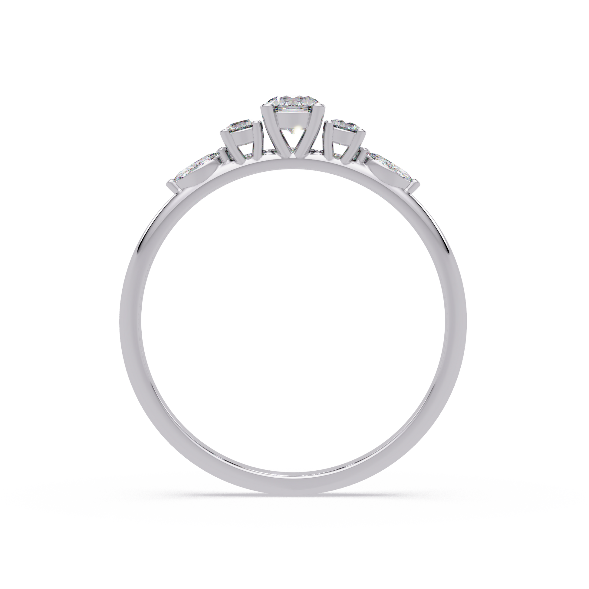 Round Cut Lab Grown Diamond Minimalist Ring