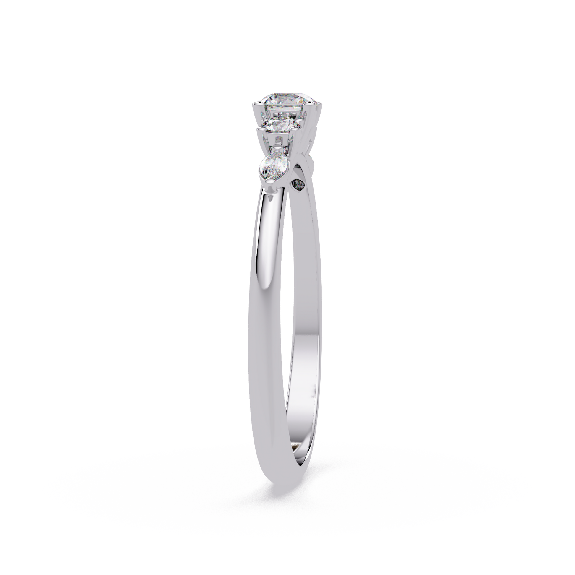 Round Cut Lab Grown Diamond Minimalist Ring