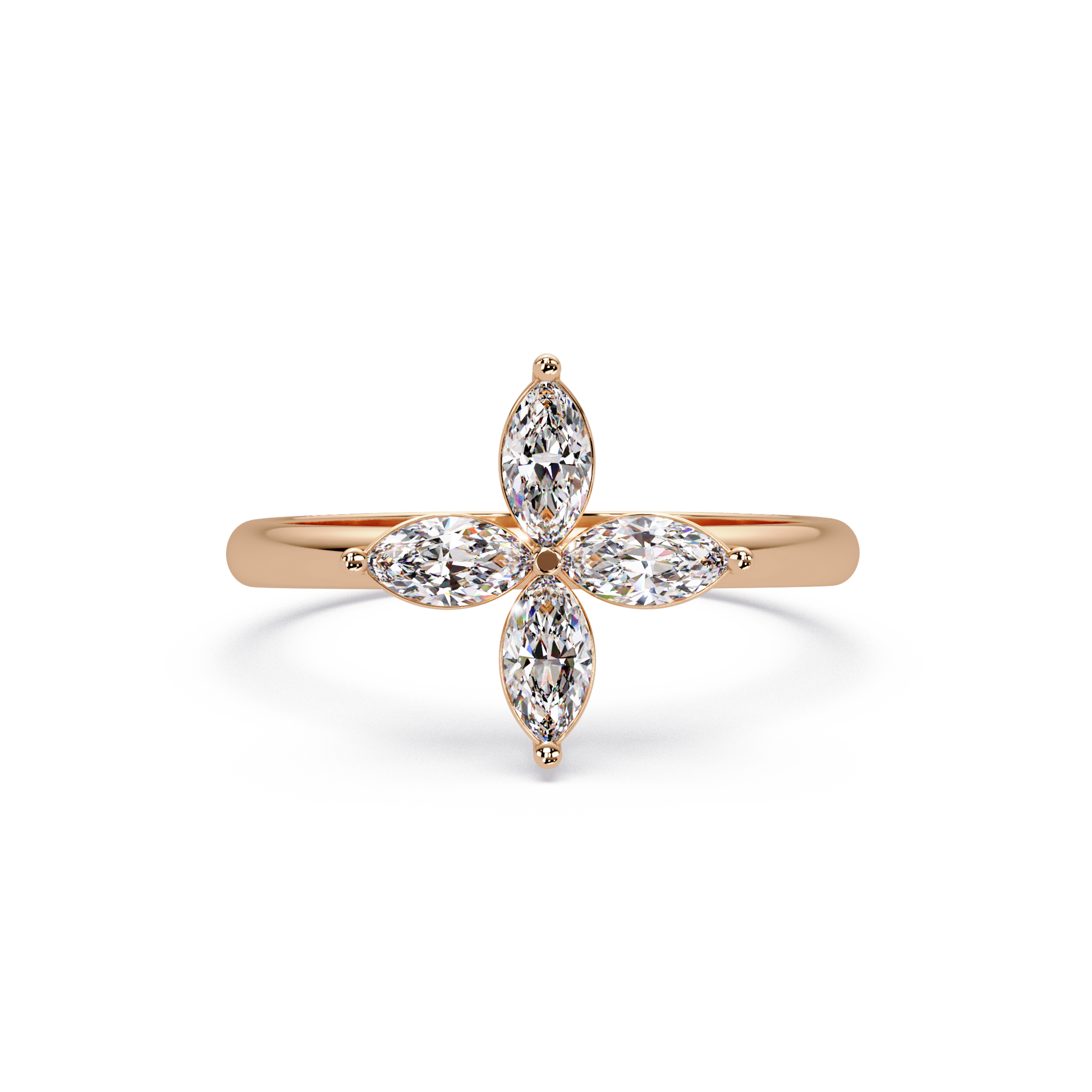 Marquise Lab Grown Diamond Floral Style Ring