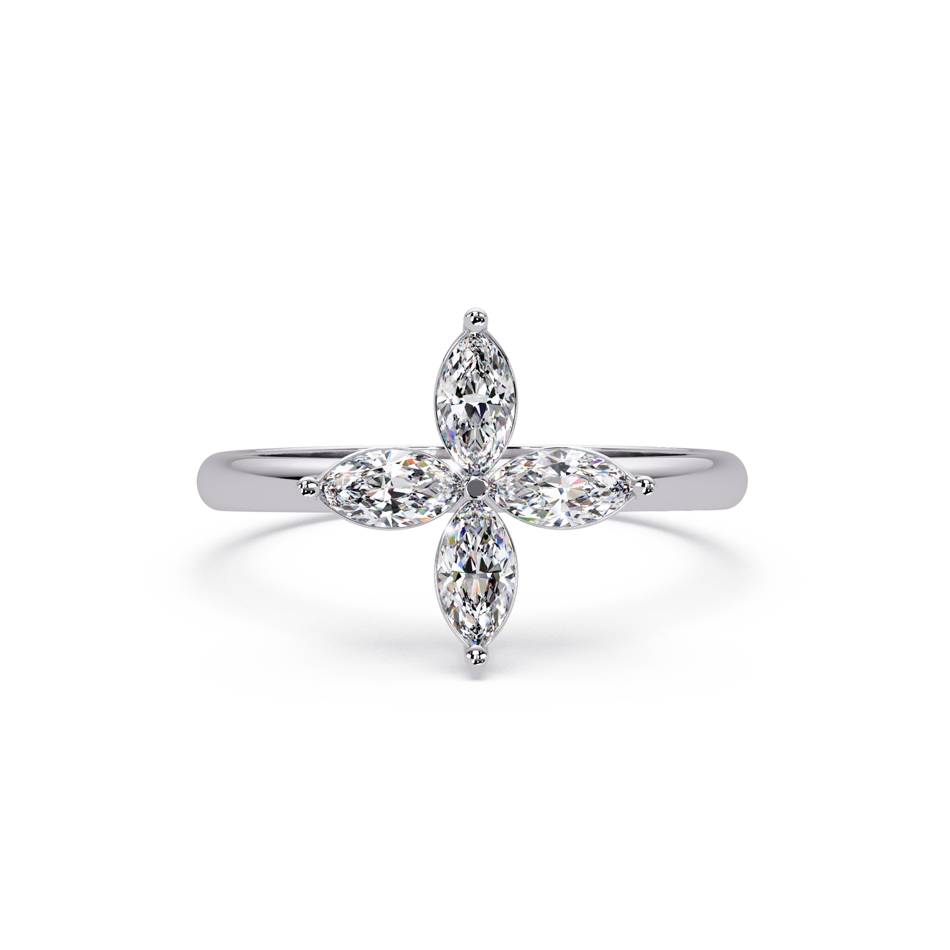 Marquise Lab Grown Diamond Floral Style Ring