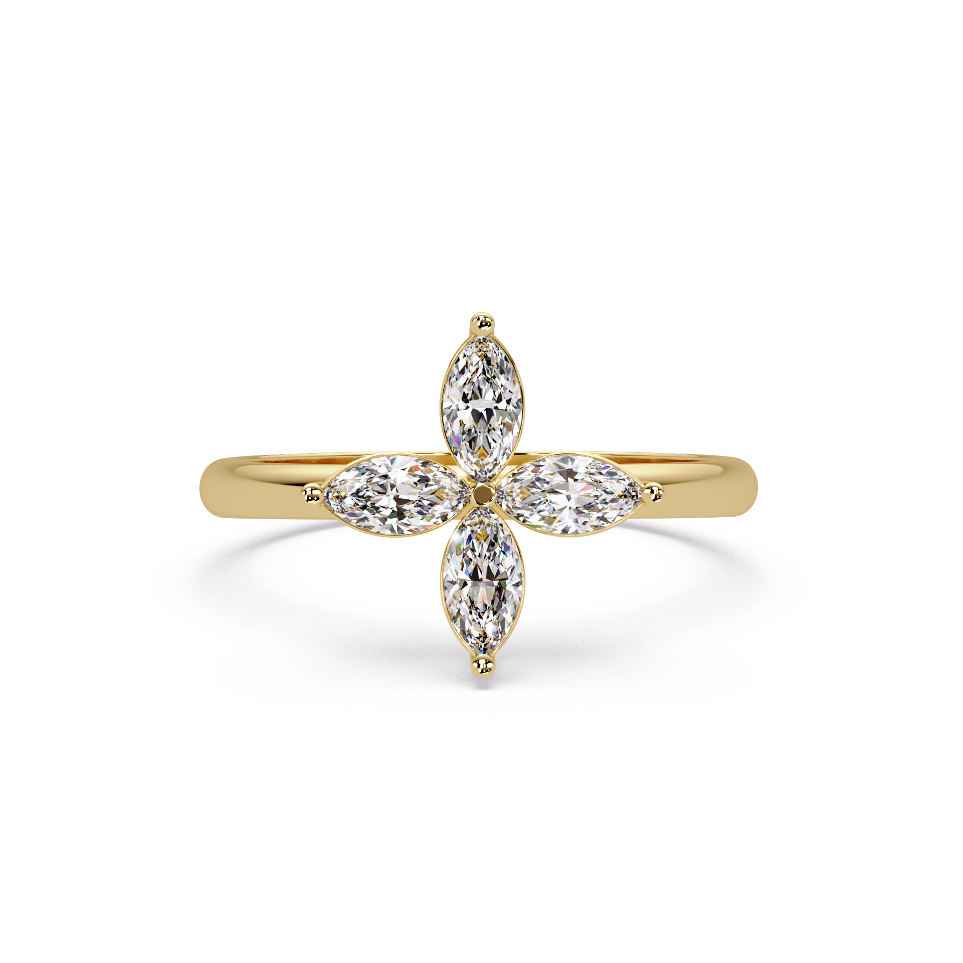 Marquise Lab Grown Diamond Floral Style Ring