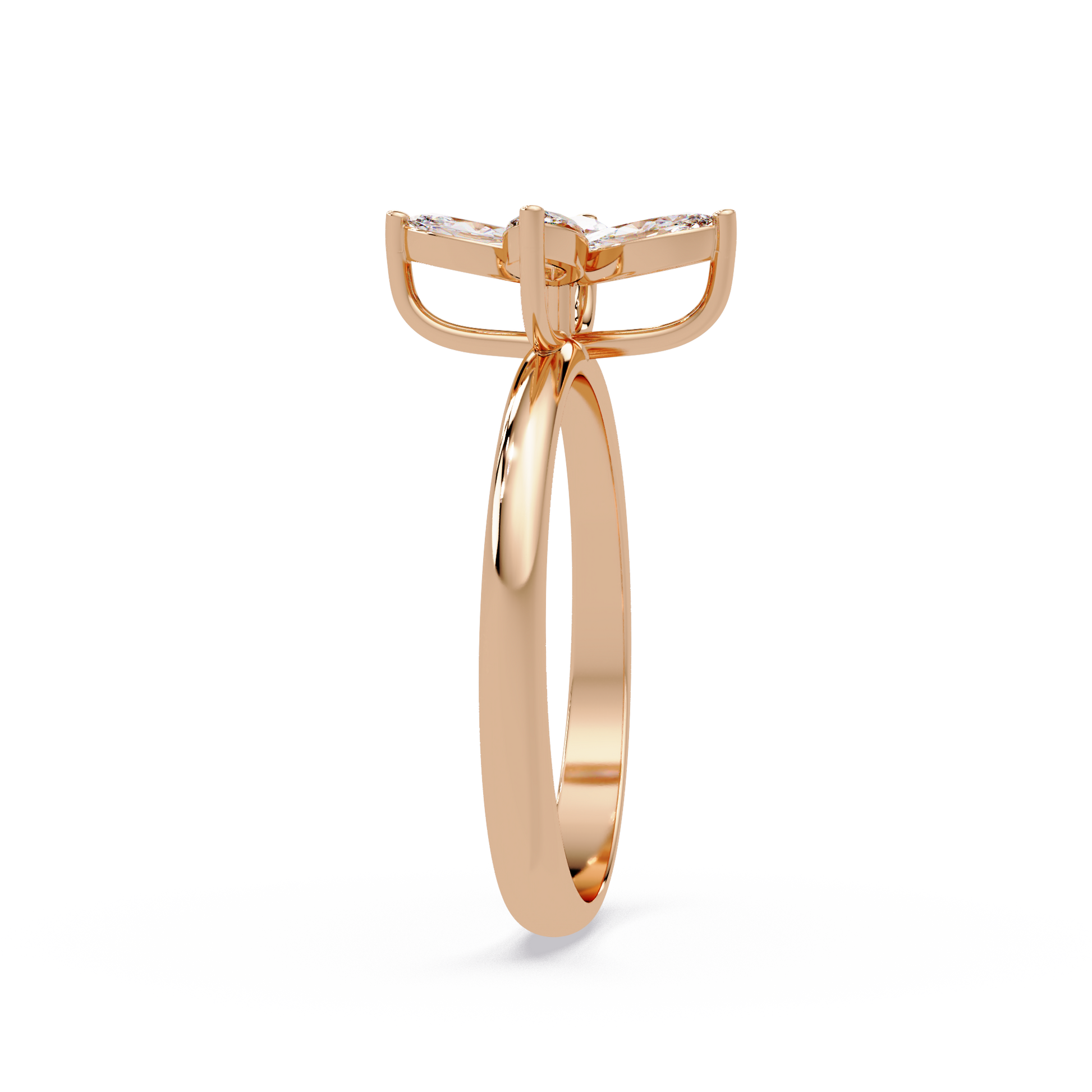 Marquise Lab Grown Diamond Floral Style Ring